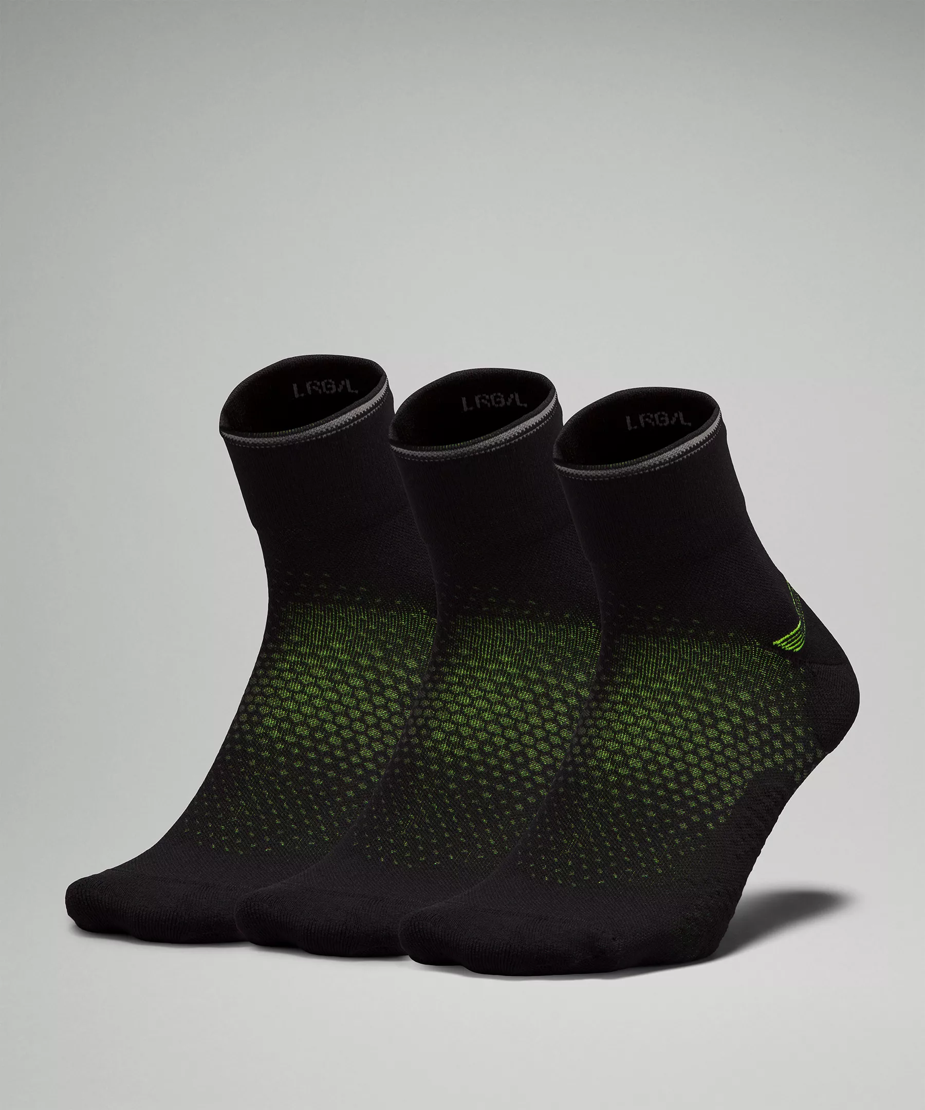 Men's MacroPillow Ankle Sock *3 Pack Black/Highlight Yellow