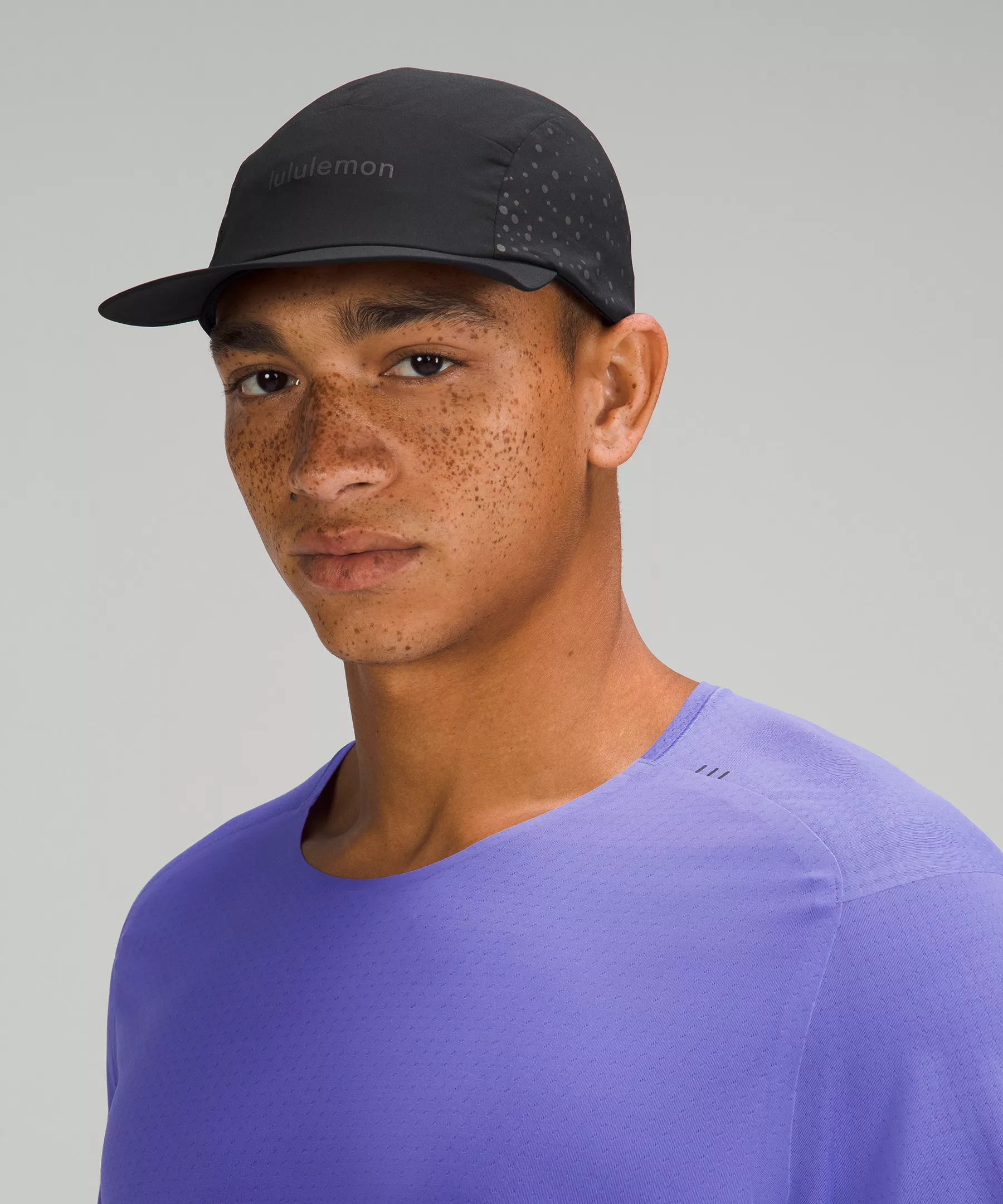 Lightweight Crushable Reflective Running Hat Black