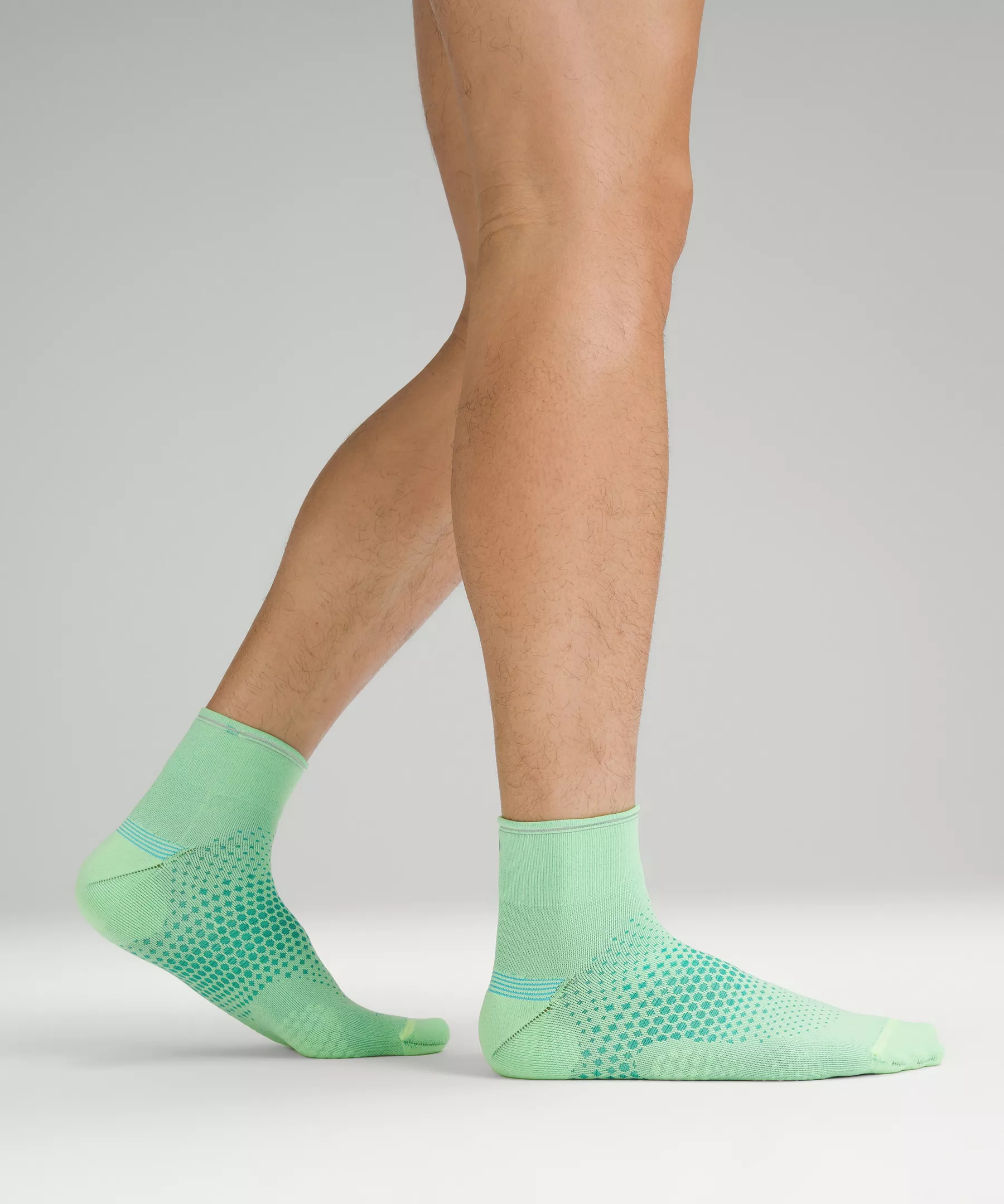 Men's MacroPillow Ankle Running Sock *Medium Cushioning Faded Zap/Kelly Green