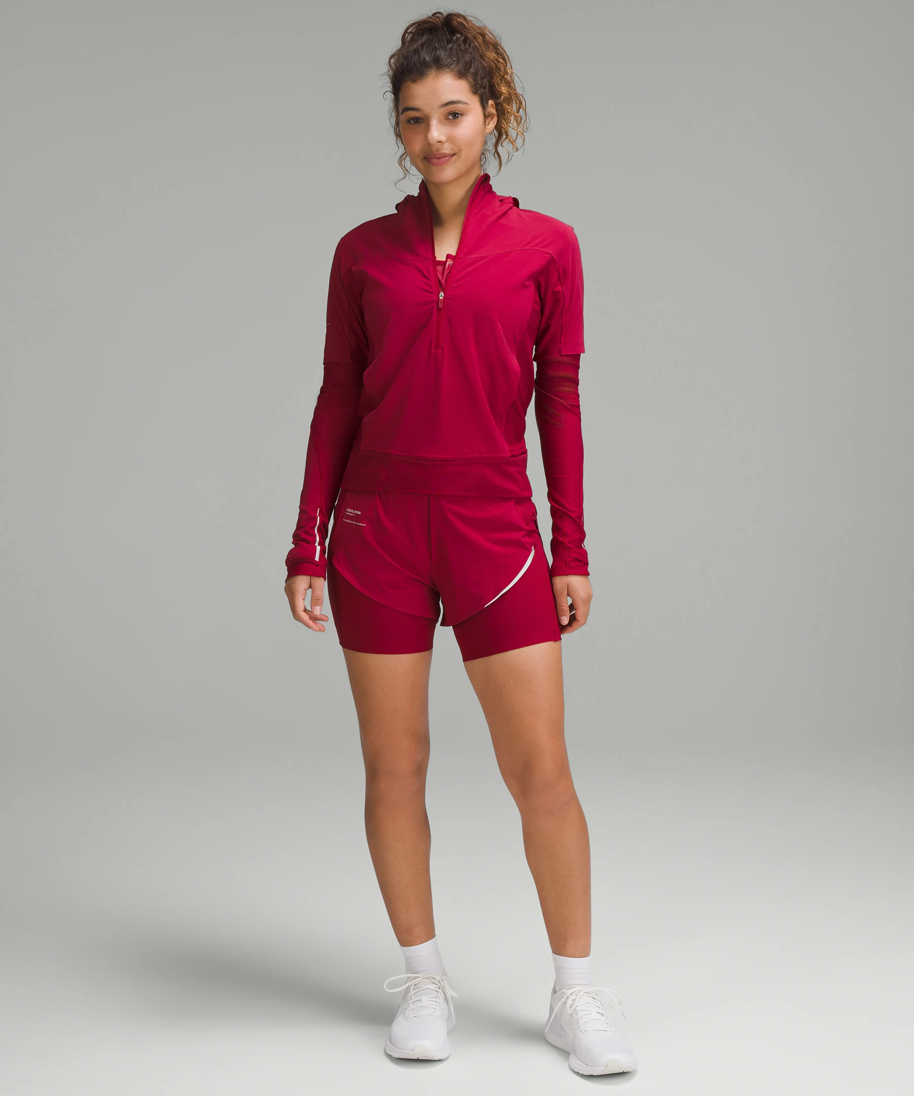 SenseKnit Composite High-Rise Running Short Pomegranate
