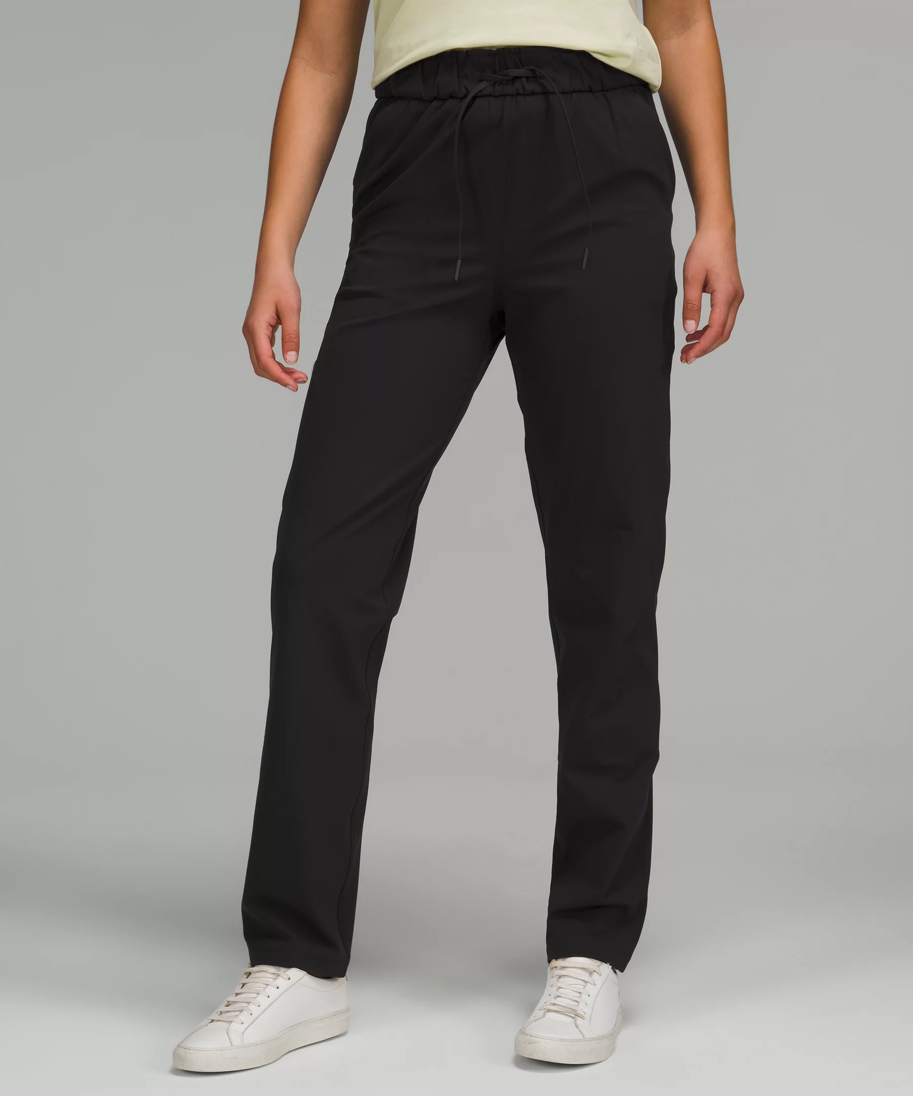 Stretch High-Rise Full Length Pant Black