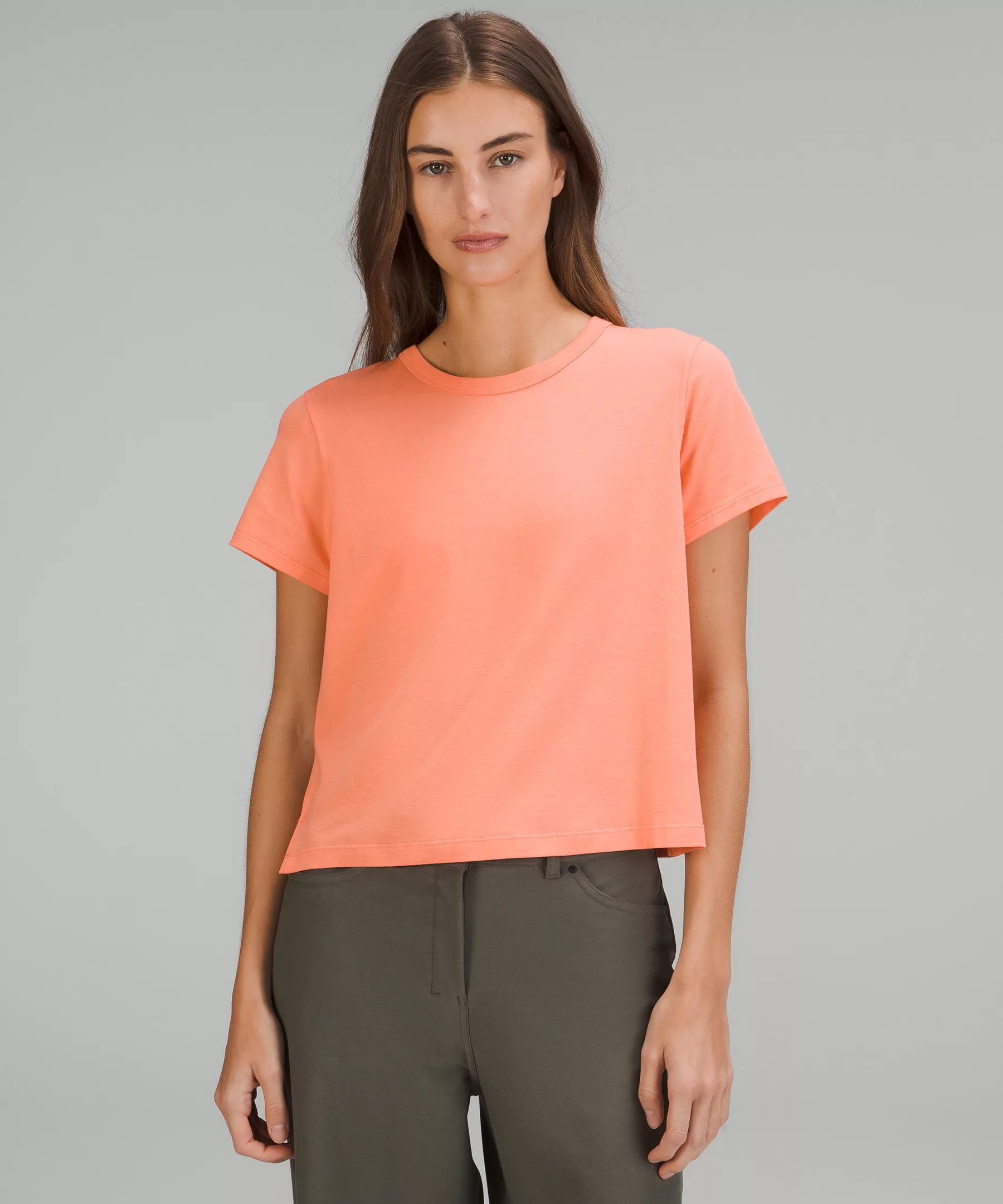 Classic-Fit Cotton-Blend T-Shirt sunny coral