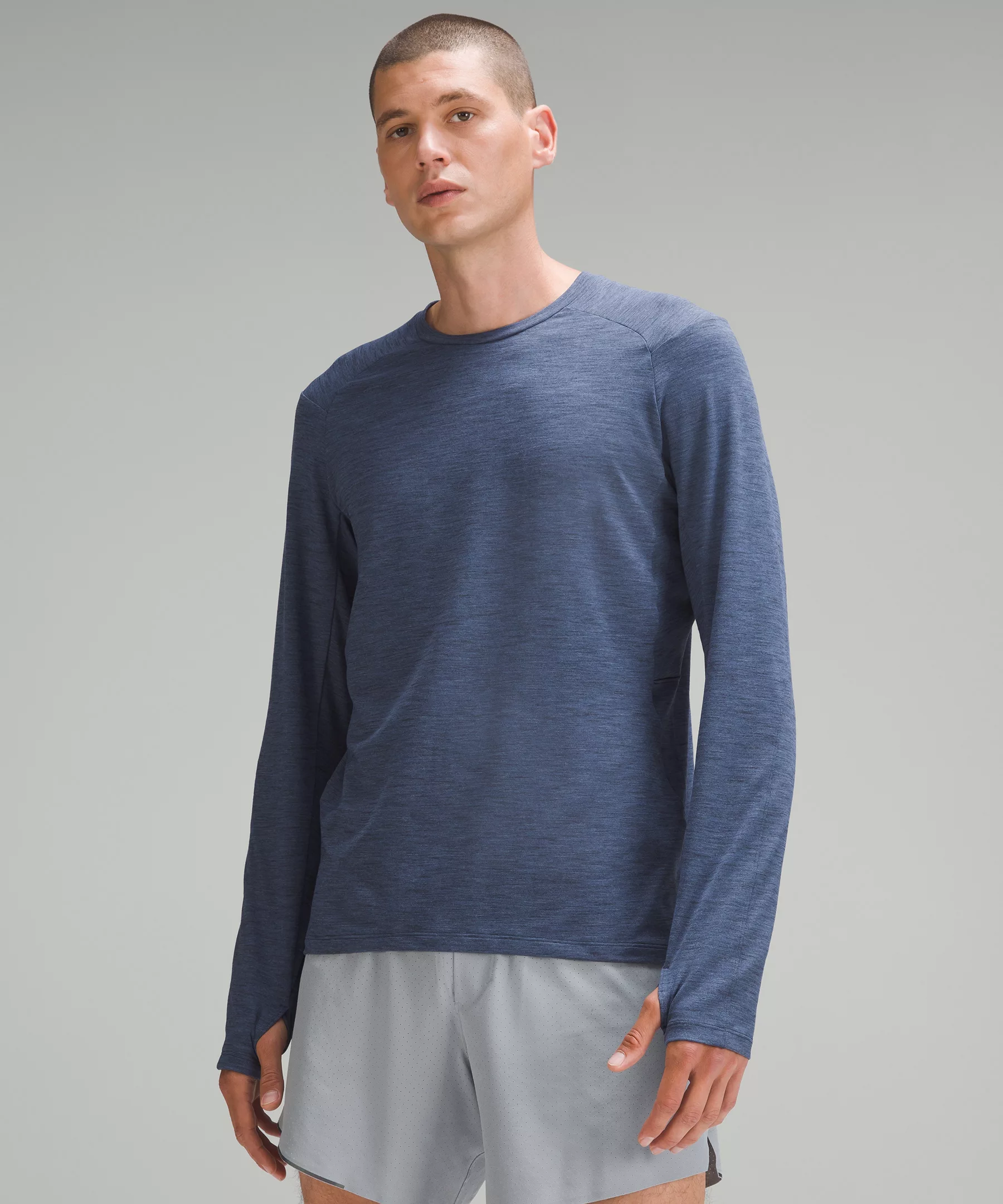 Surge Warm Long-Sleeve Crew *Online Only Tri  Rulu Peri Purple Blue Linen