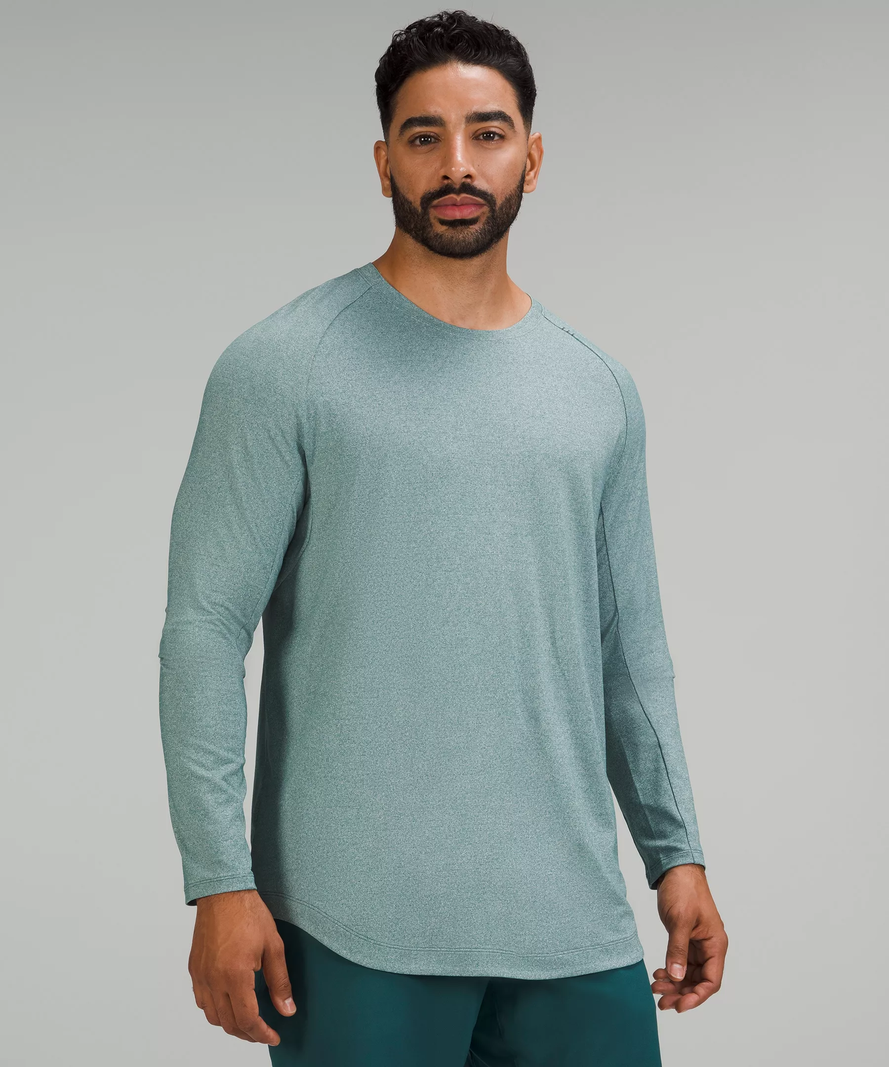 Drysense Long Sleeve Shirt Green Jasper/White