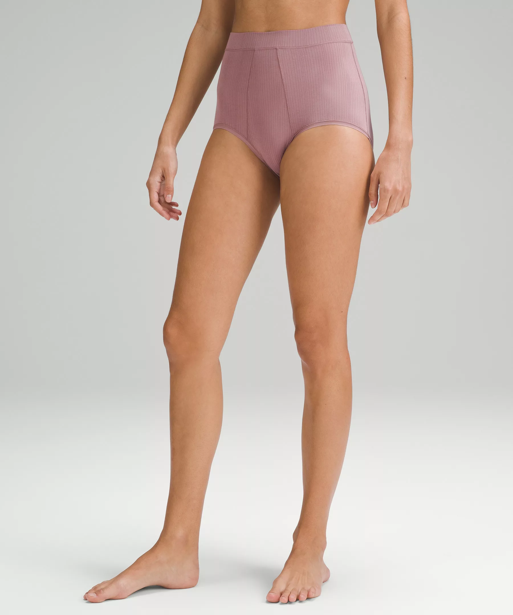 UnderEase Ribbed High-Waist Brief *3 Pack Black/RIB/Twilight Rose/RIB/Misty Shell/RIB