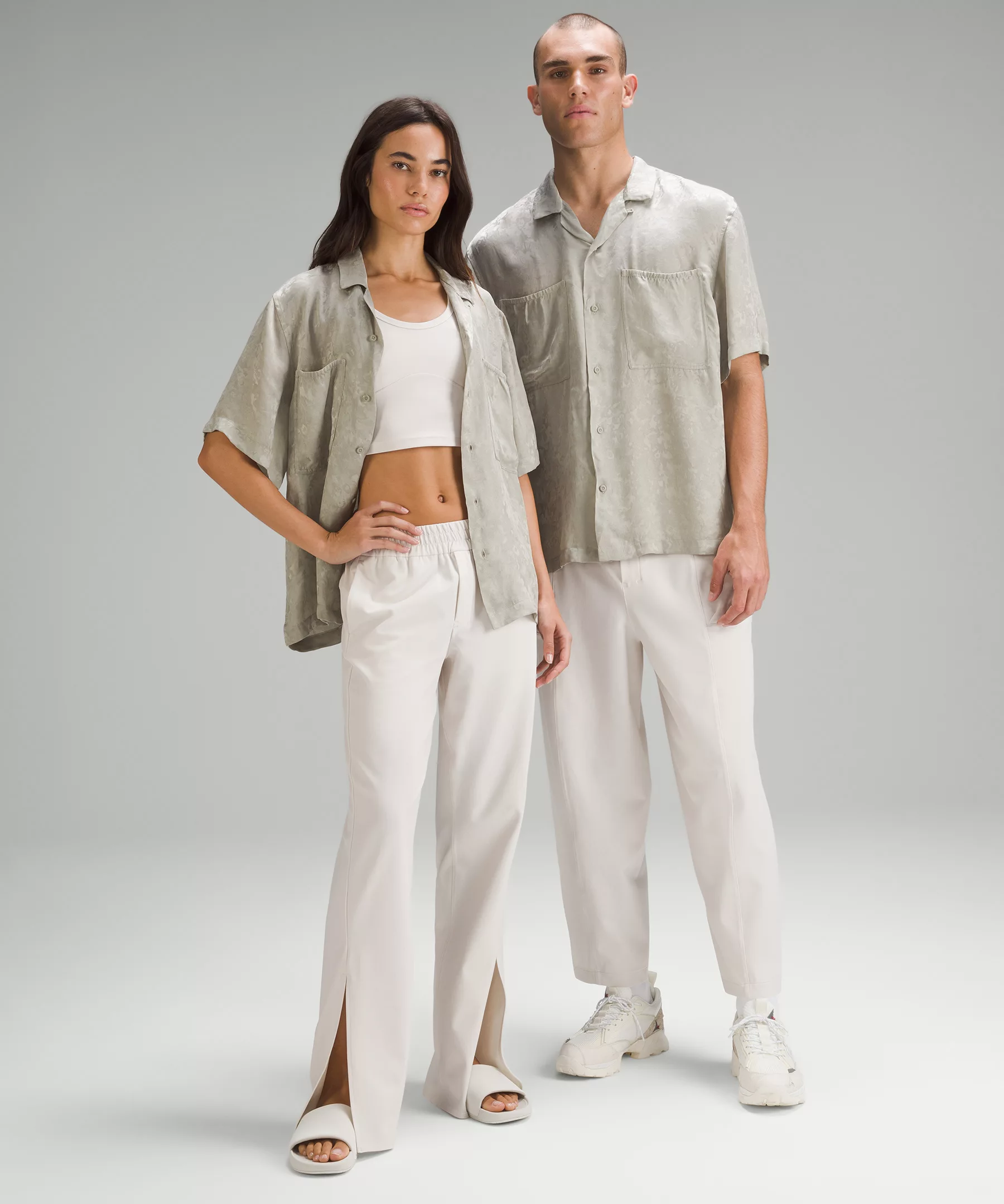 lululemon lab Jacquard Camp Collar Shirt Raw Linen