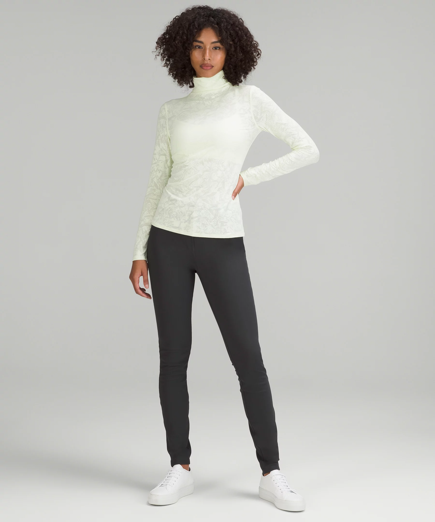 Slim-Fit Jacquard Turtleneck Crumple Mini Jacquard Elixir