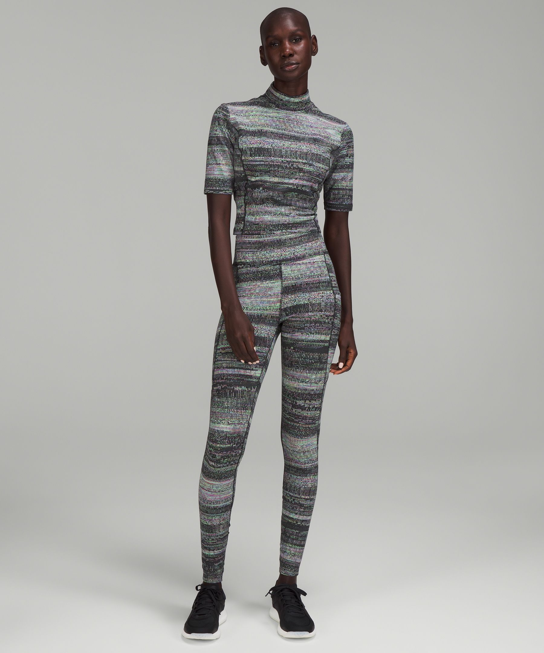 lululemon lab Jacquard Mock Neck T-Shirt  Future Noise Jacquard