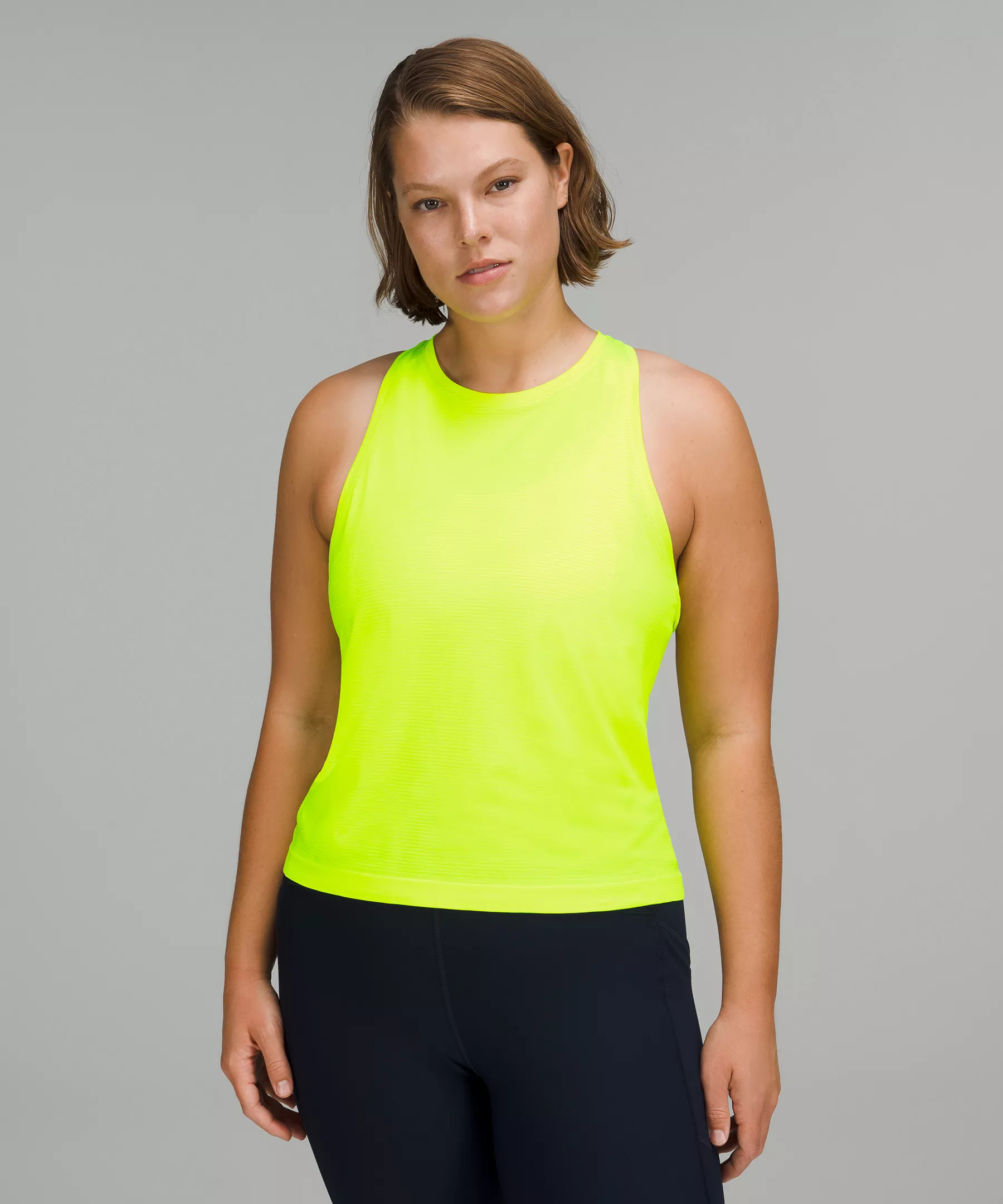 Swiftly Tech High-Neck Tank Top 2.0 *Race Length Highlight Yellow/Highlight Yellow