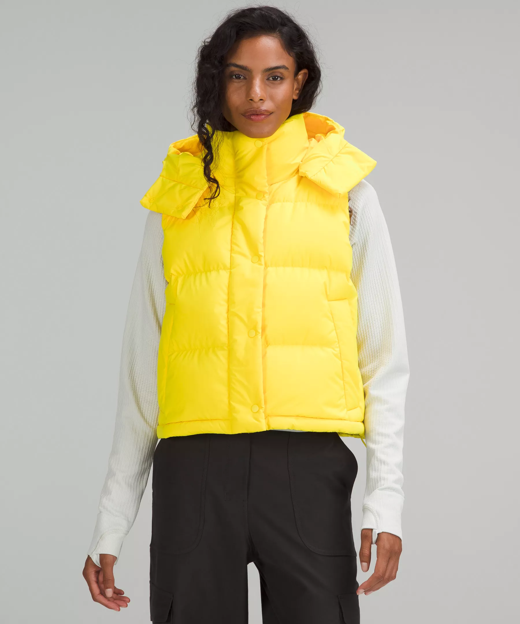 Wunder Puff Cropped Vest Sonic Yellow