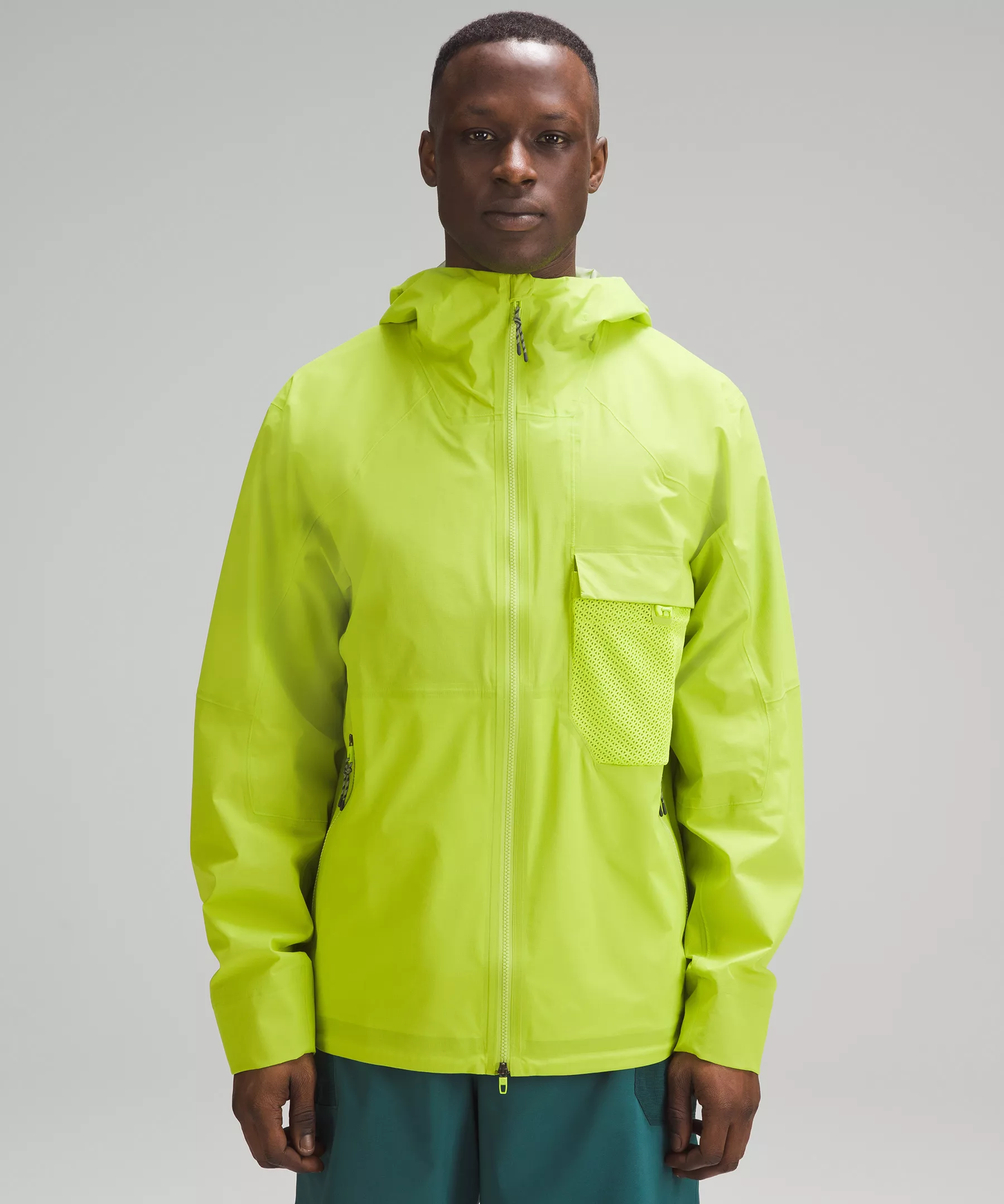Waterproof Hiking Jacket Lime Pop
