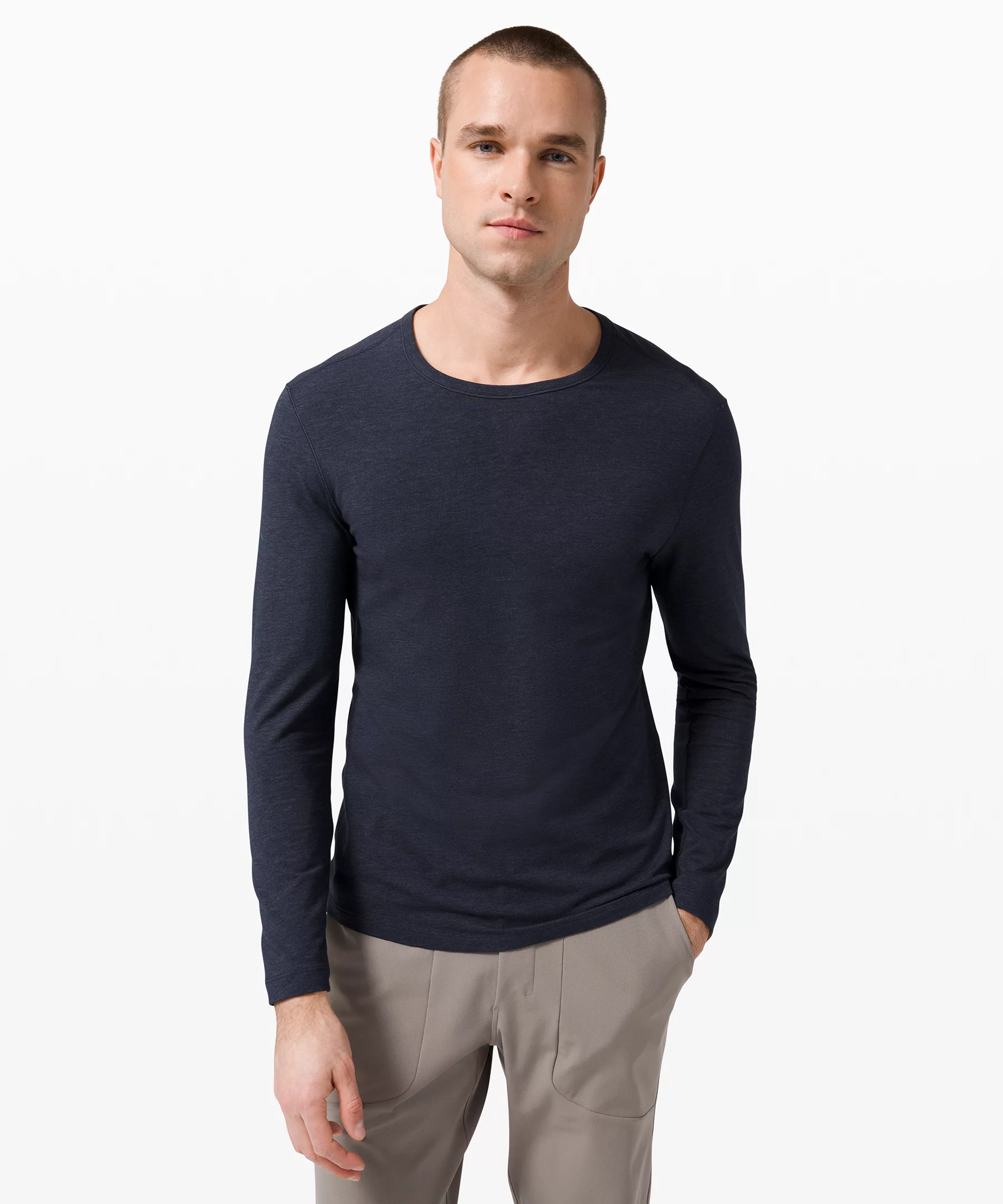 5 Year Basic Long Sleeve Shirt heathered nautical navy