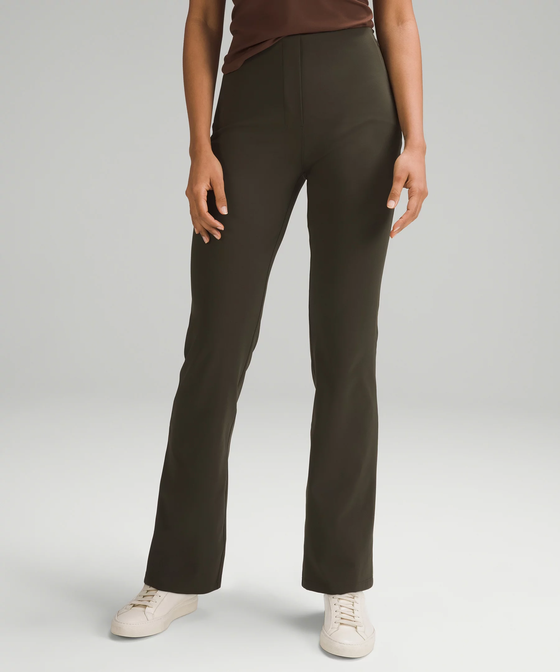Smooth Fit Pull-On High-Rise Pant Dark Olive