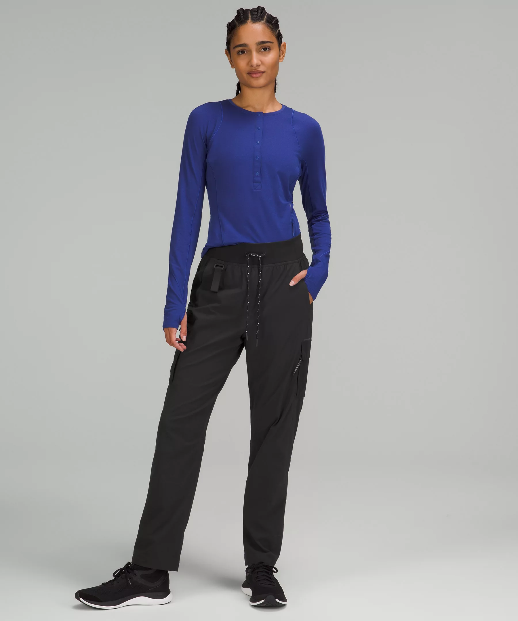 Cargo High-Rise Lined Hiking Pant Black