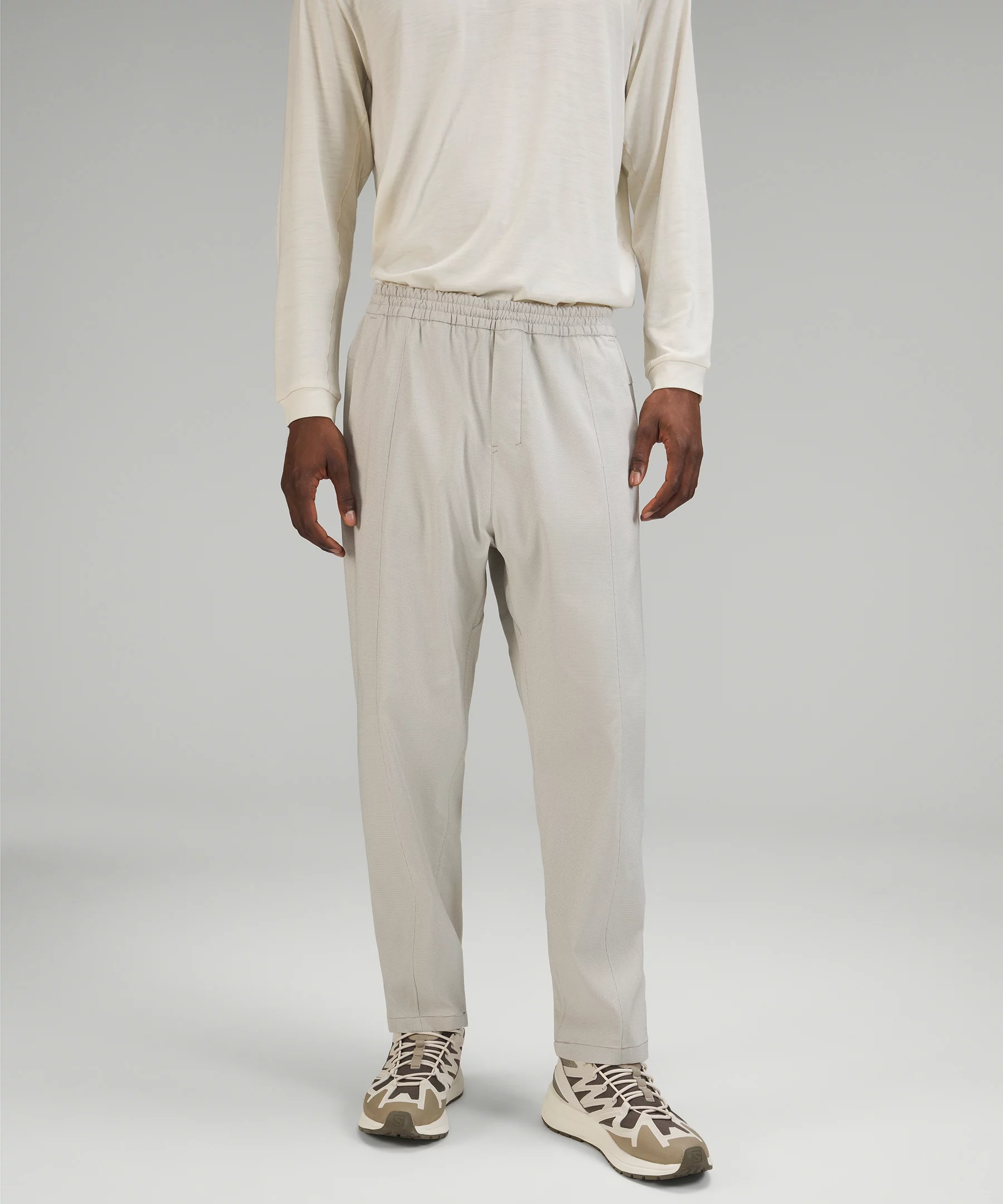 lululemon lab Woven Straight Leg Pant *Online Only Nano Check Antique White Riverstone