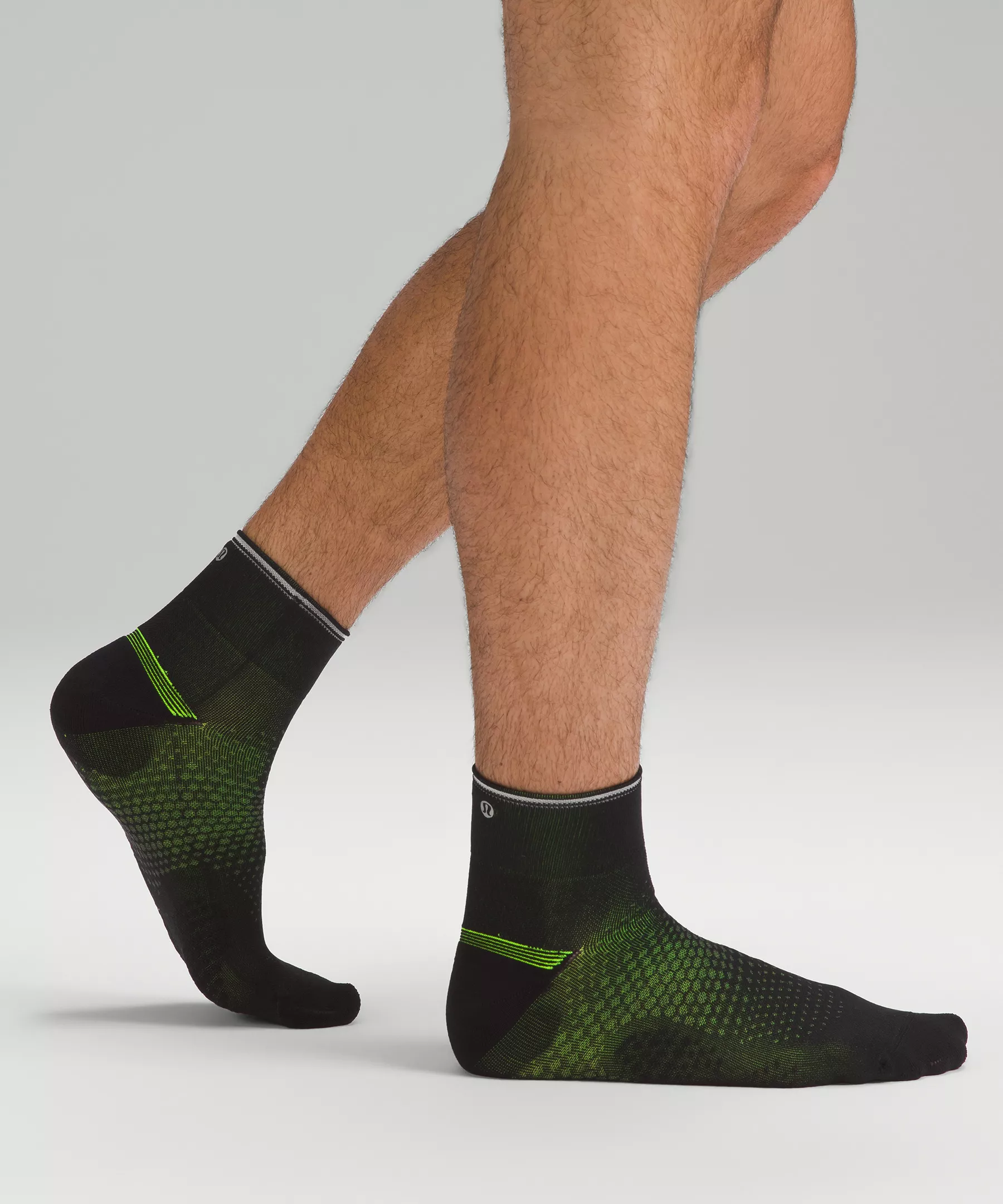 Men's MacroPillow Ankle Sock *3 Pack Black/Highlight Yellow