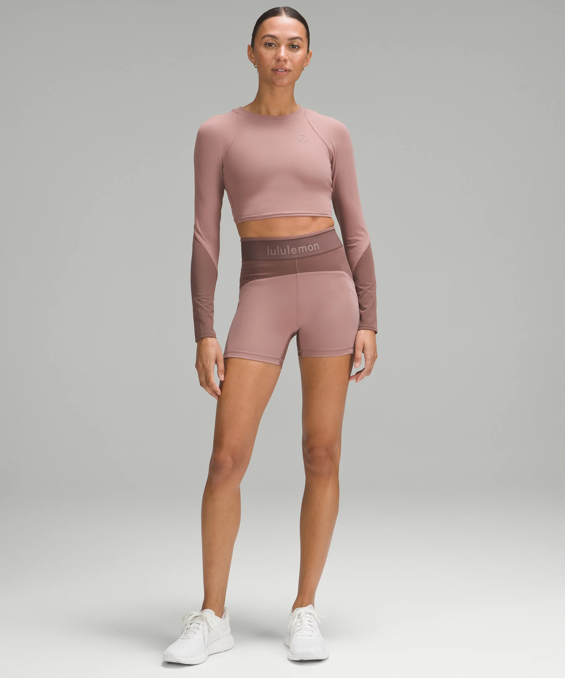 Logo Elastic Everlux Training Long-Sleeve Shirt *Online Only Twilight Rose