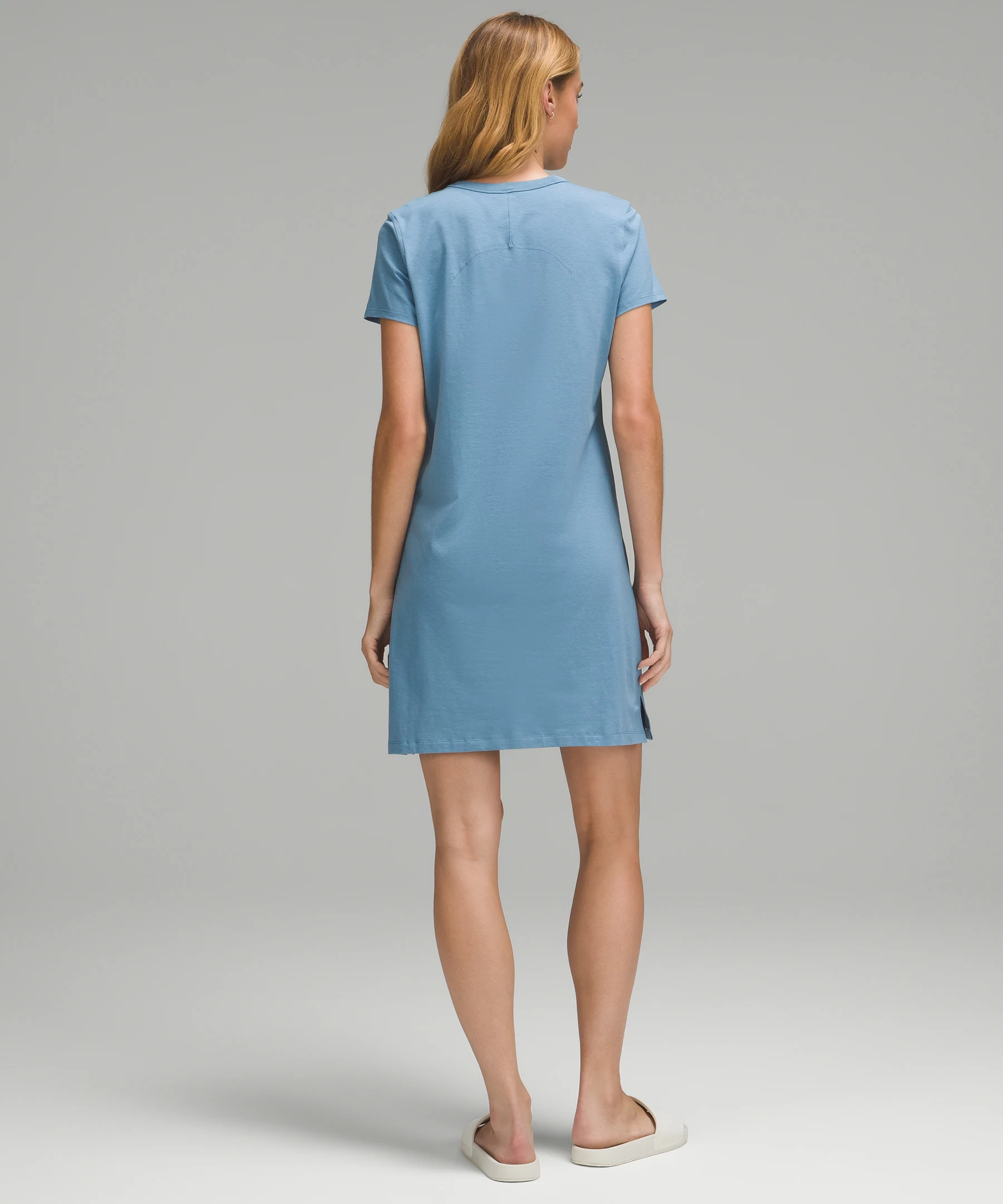 Classic-Fit Cotton-Blend T-Shirt Dress Utility Blue