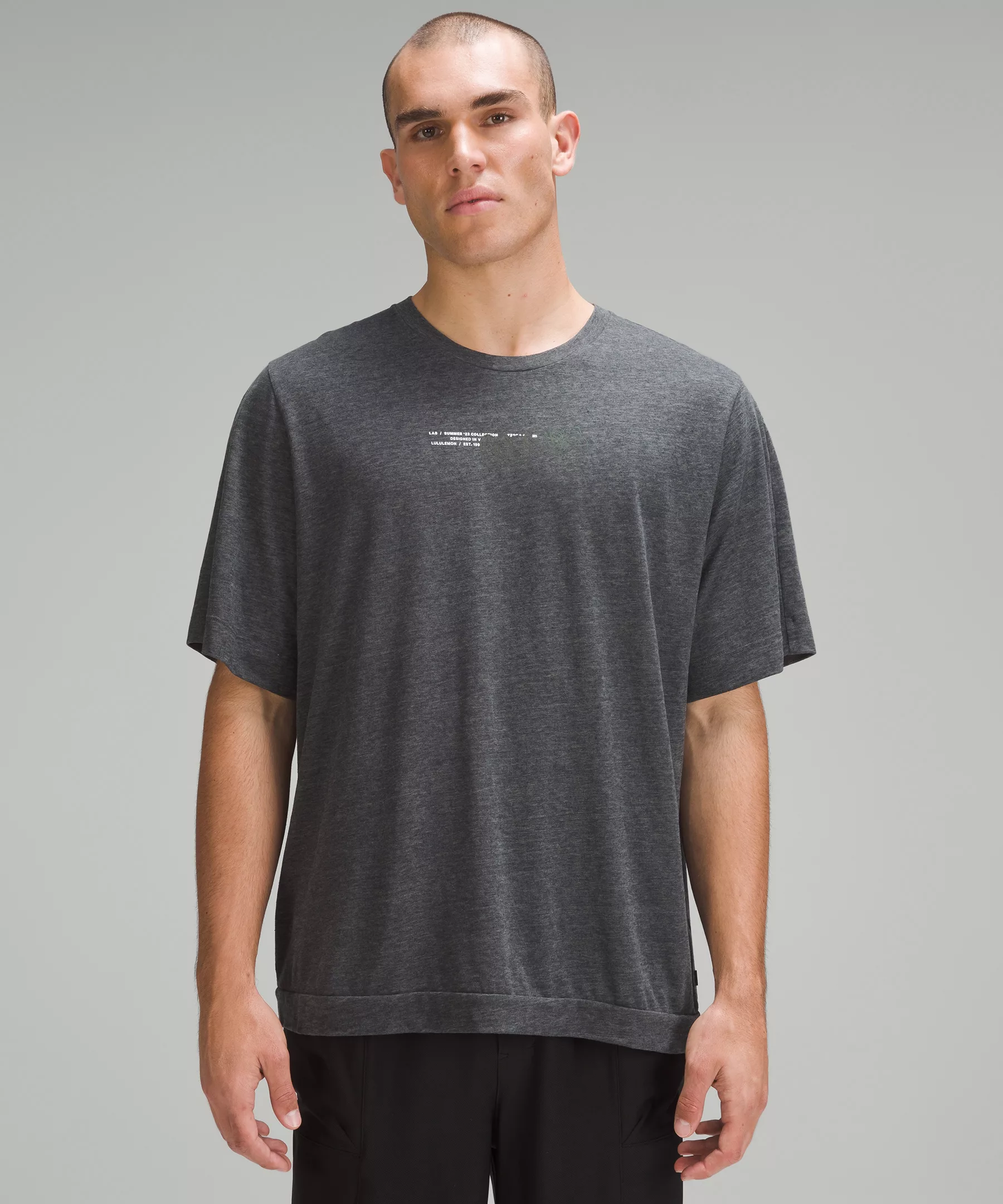 lululemon lab Cotton-Blend T-Shirt *Graphic Raw Linen/Black