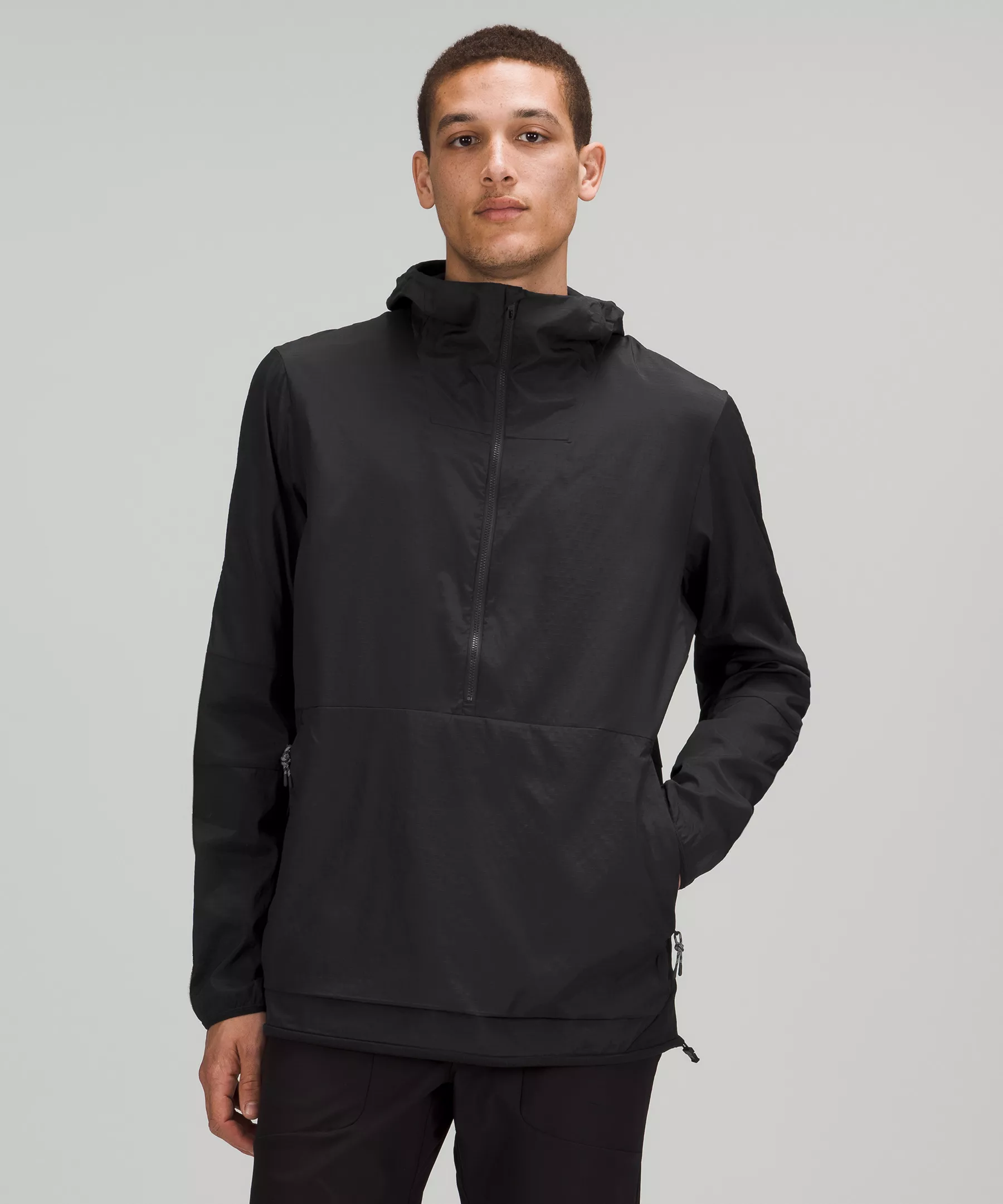 Ripstop Packable Hiking Anorak Black