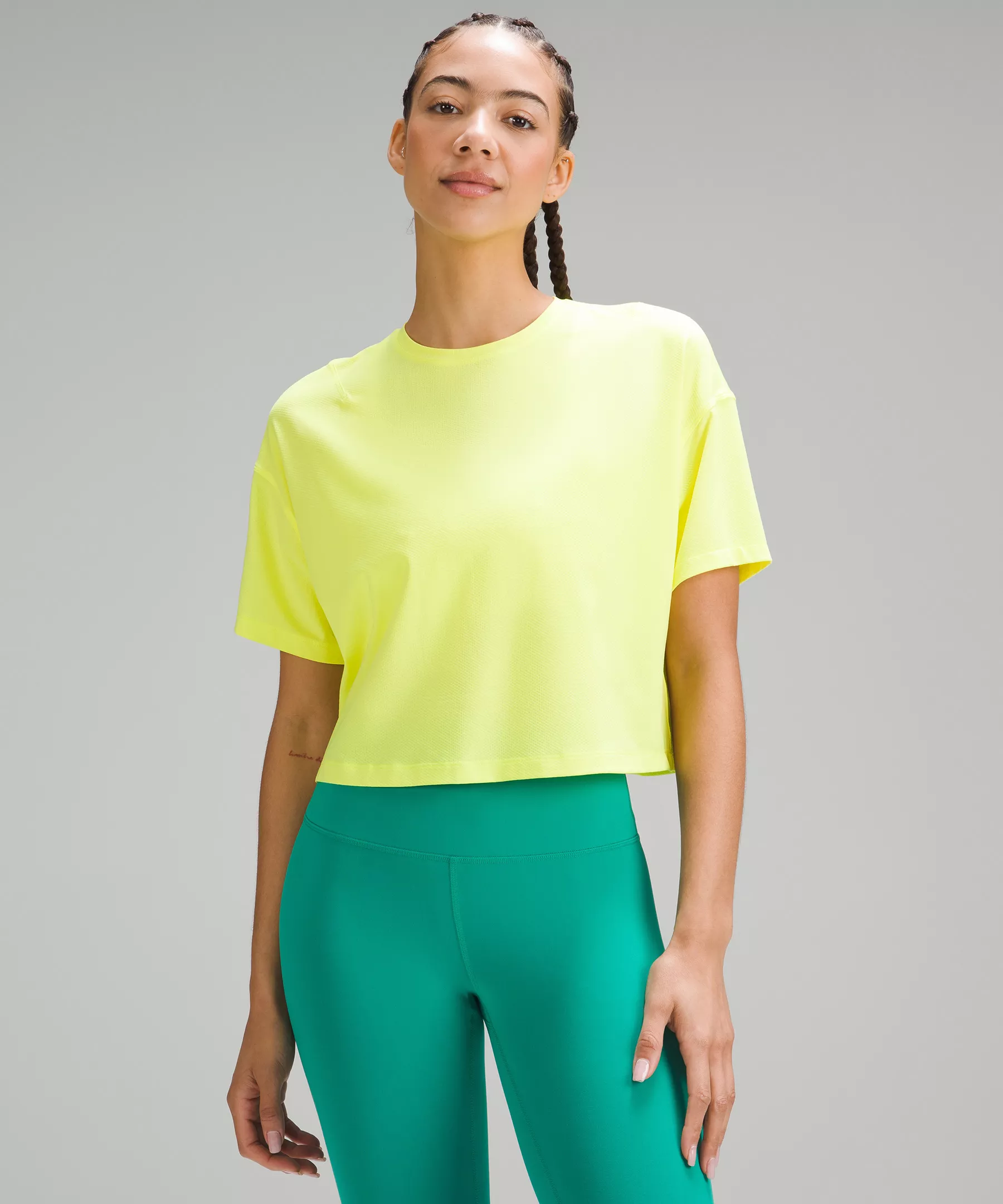 Abrasion-Resistant Training T-Shirt Electric Lemon