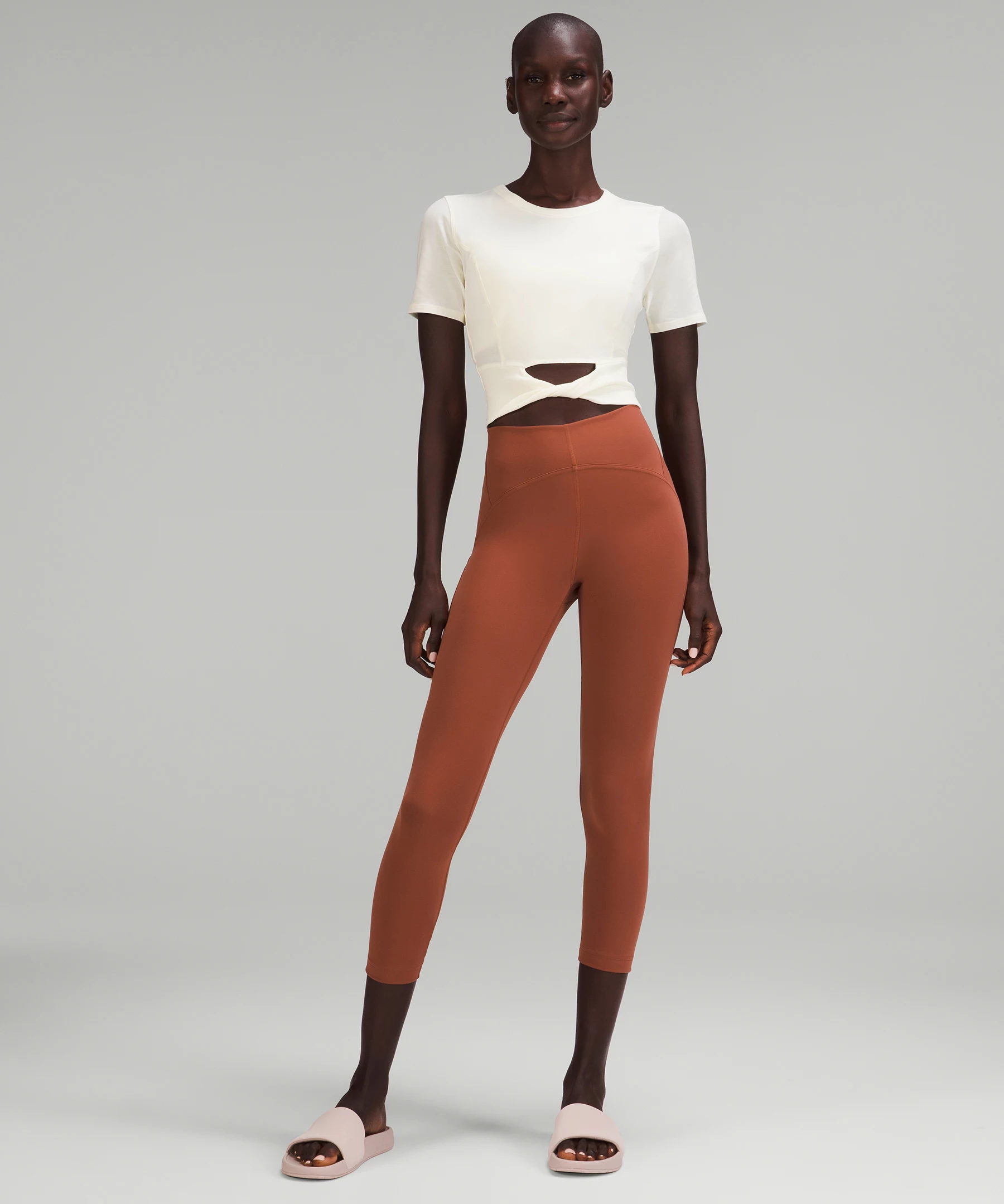 Cropped Cotton Ribbed-Band T-Shirt  Lemon Sorbet