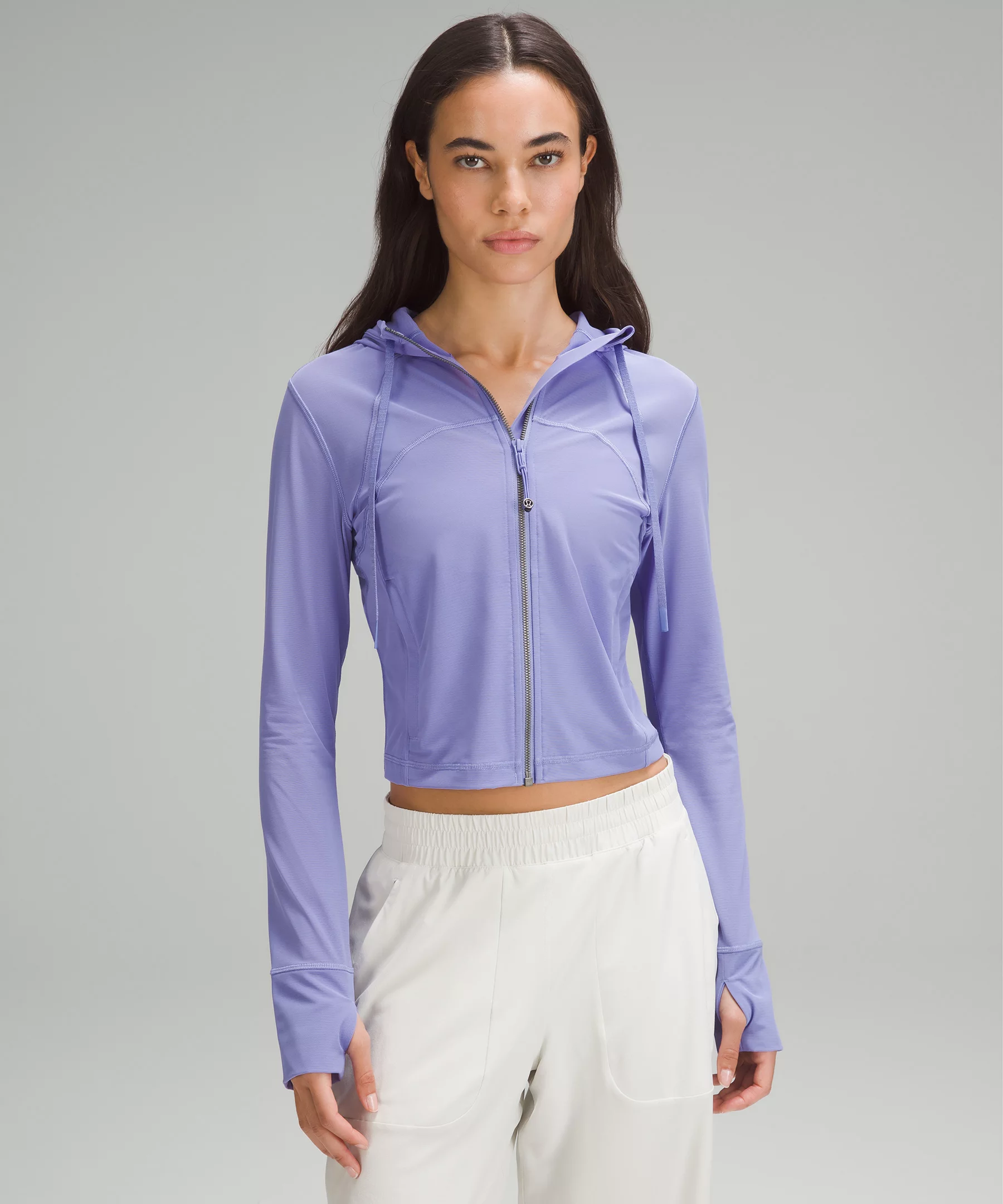 Cropped Define Mesh Jacket *Nulu Dark Lavender