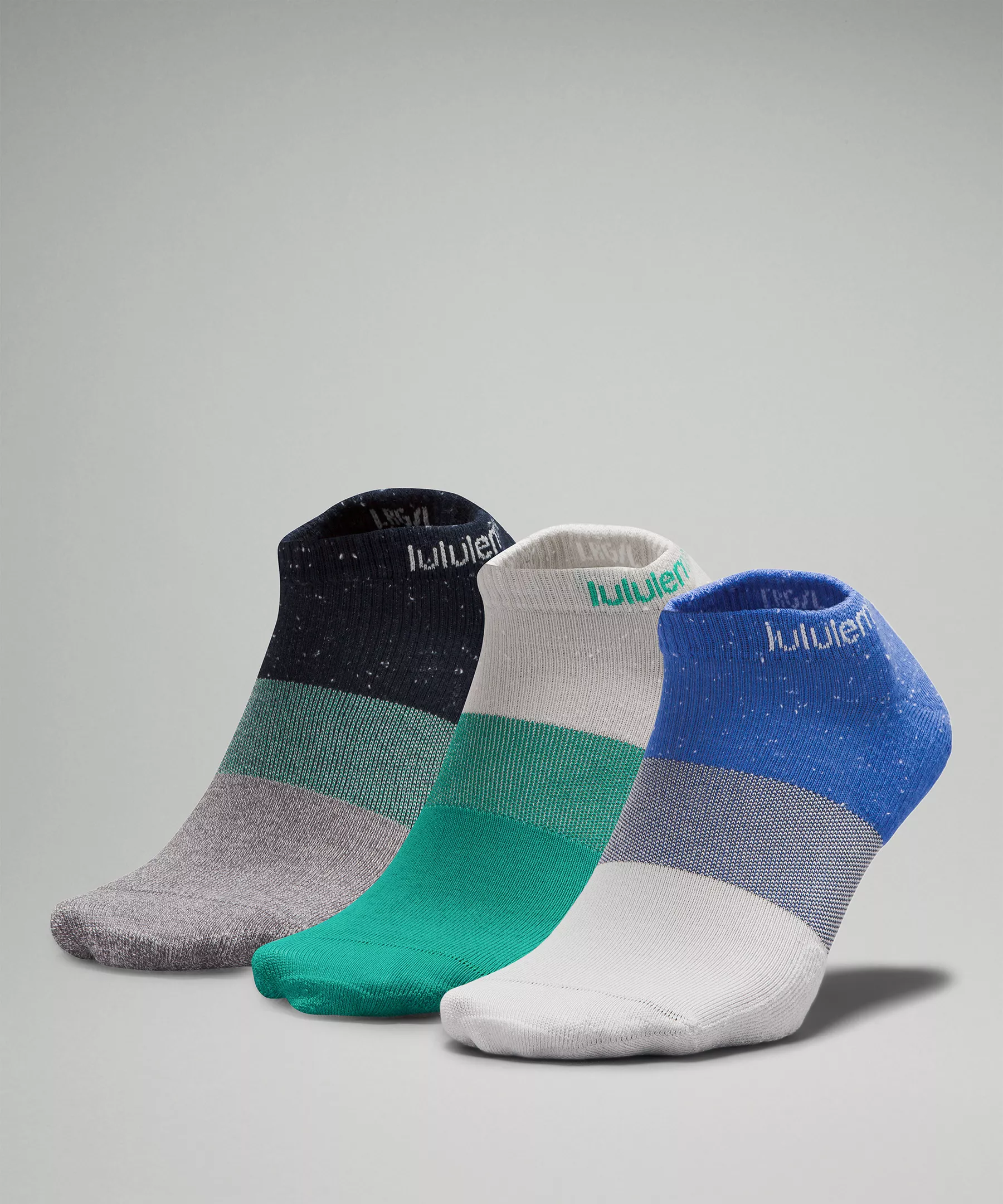 Men's Daily Stride Comfort Low-Ankle Sock *3 Pack Wild Indigo/White/Heather Grey