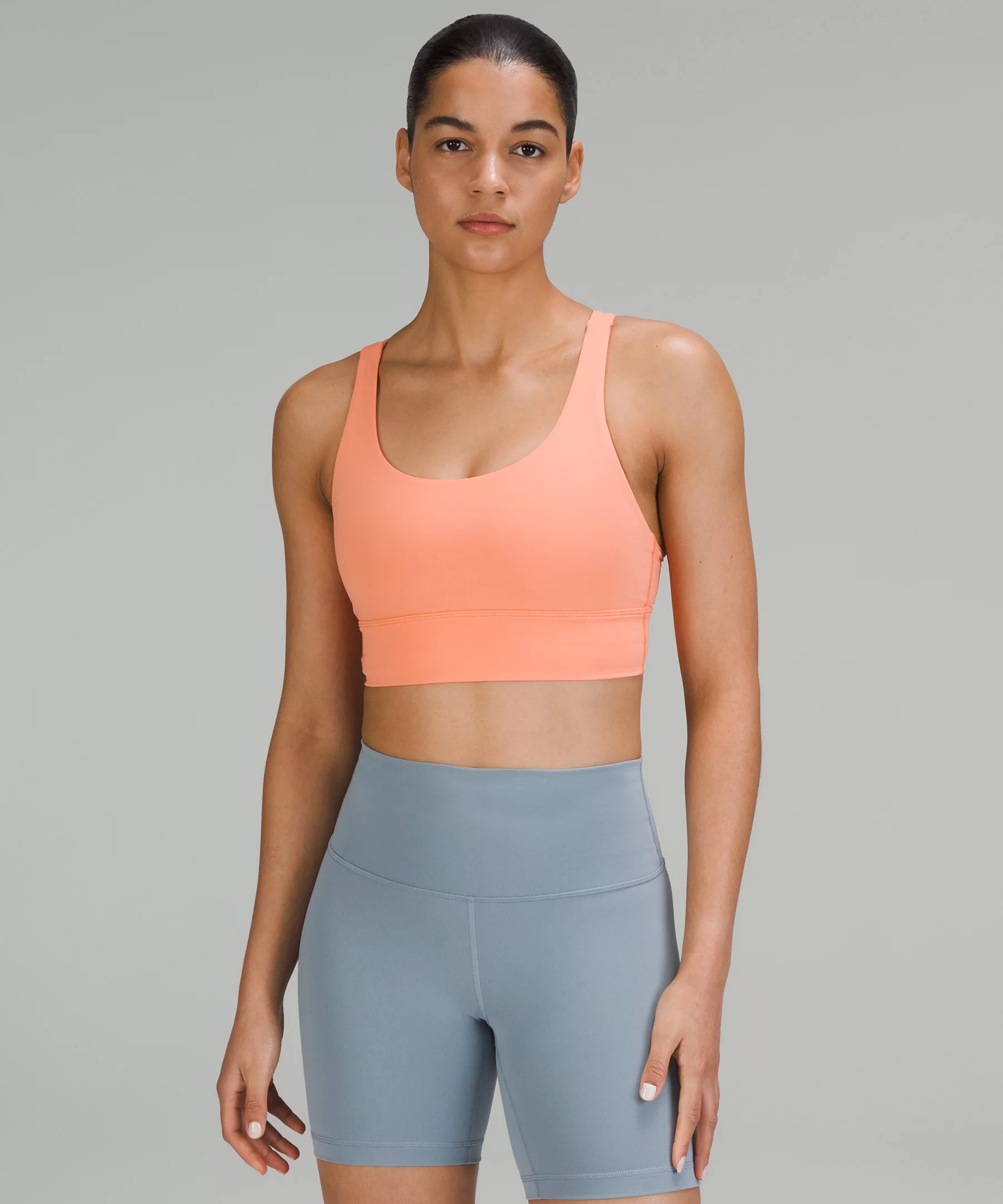 lululemon Energy Longline Bra *Medium Support, B–D Cups sunny coral