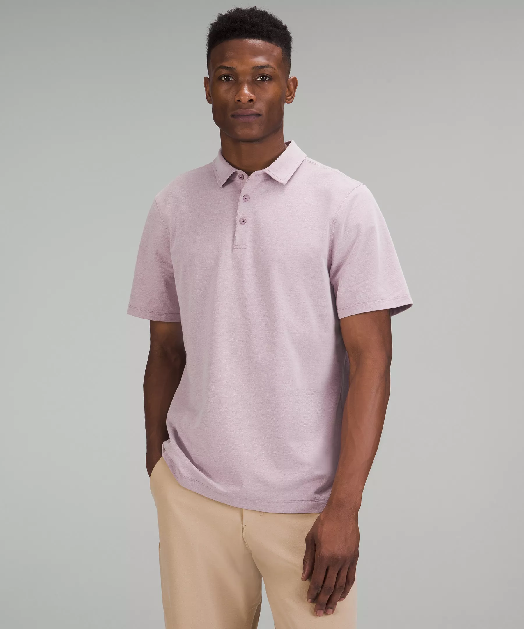 Evolution Short-Sleeve Polo Shirt *Oxford Wild Berry/White