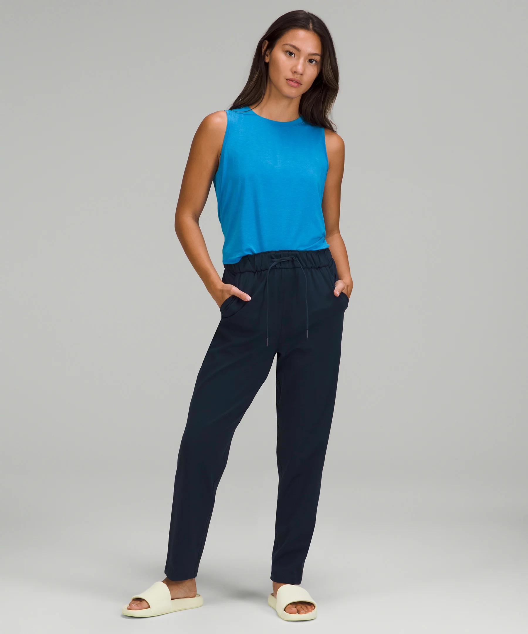Stretch High-Rise Pant 7/8 Length True Navy