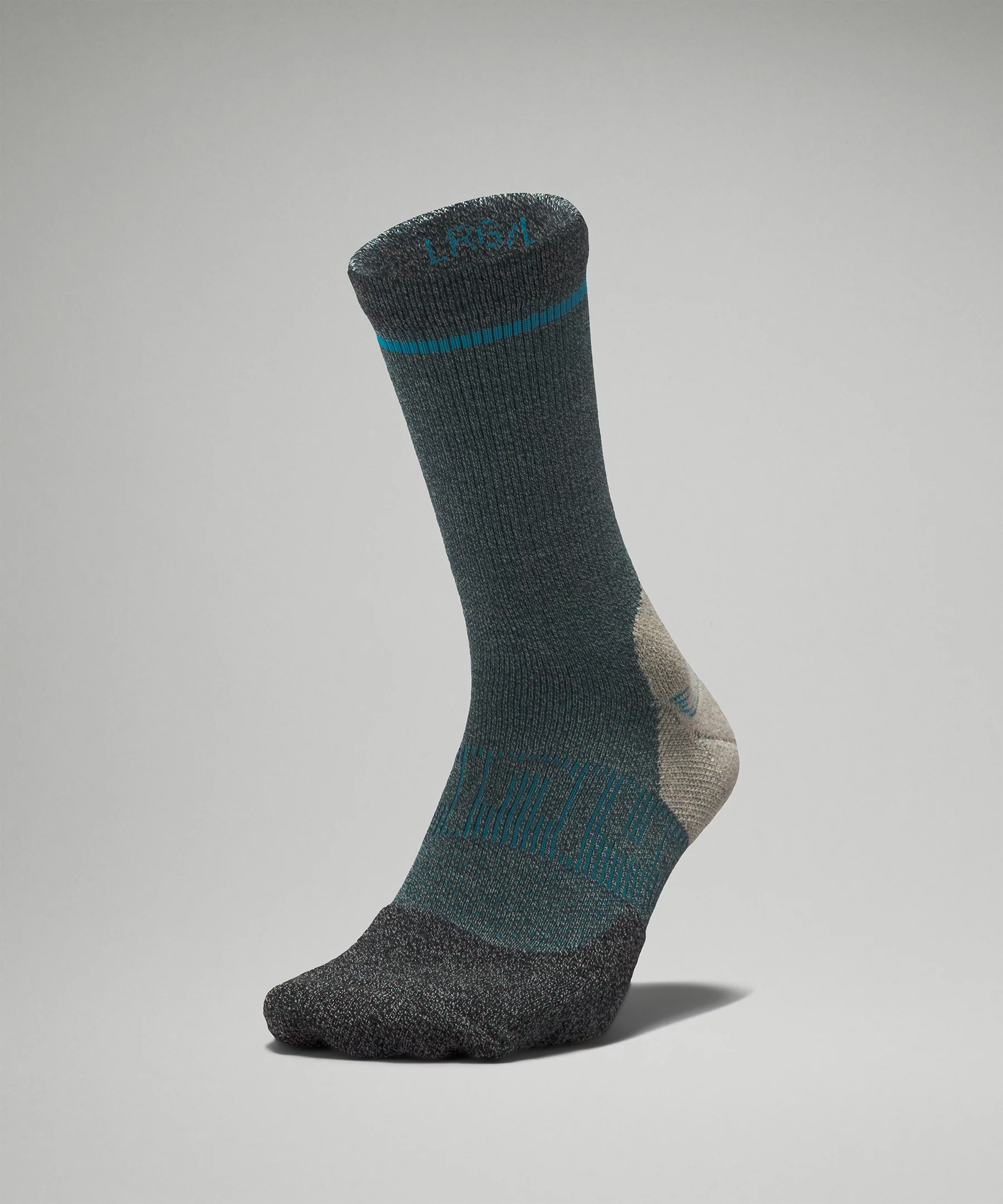 Men's Power Stride Hiking Crew Sock Green Jasper/Oceanic