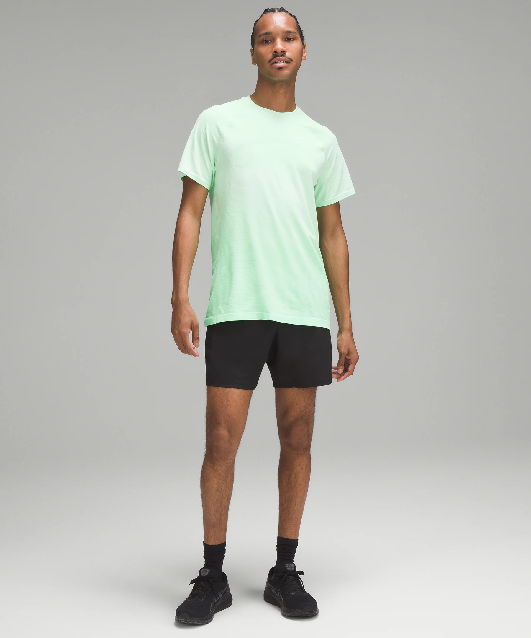 Metal Vent Tech Short-Sleeve Shirt *Plant-based Nylon Earth Day Fade Lime Shock/White