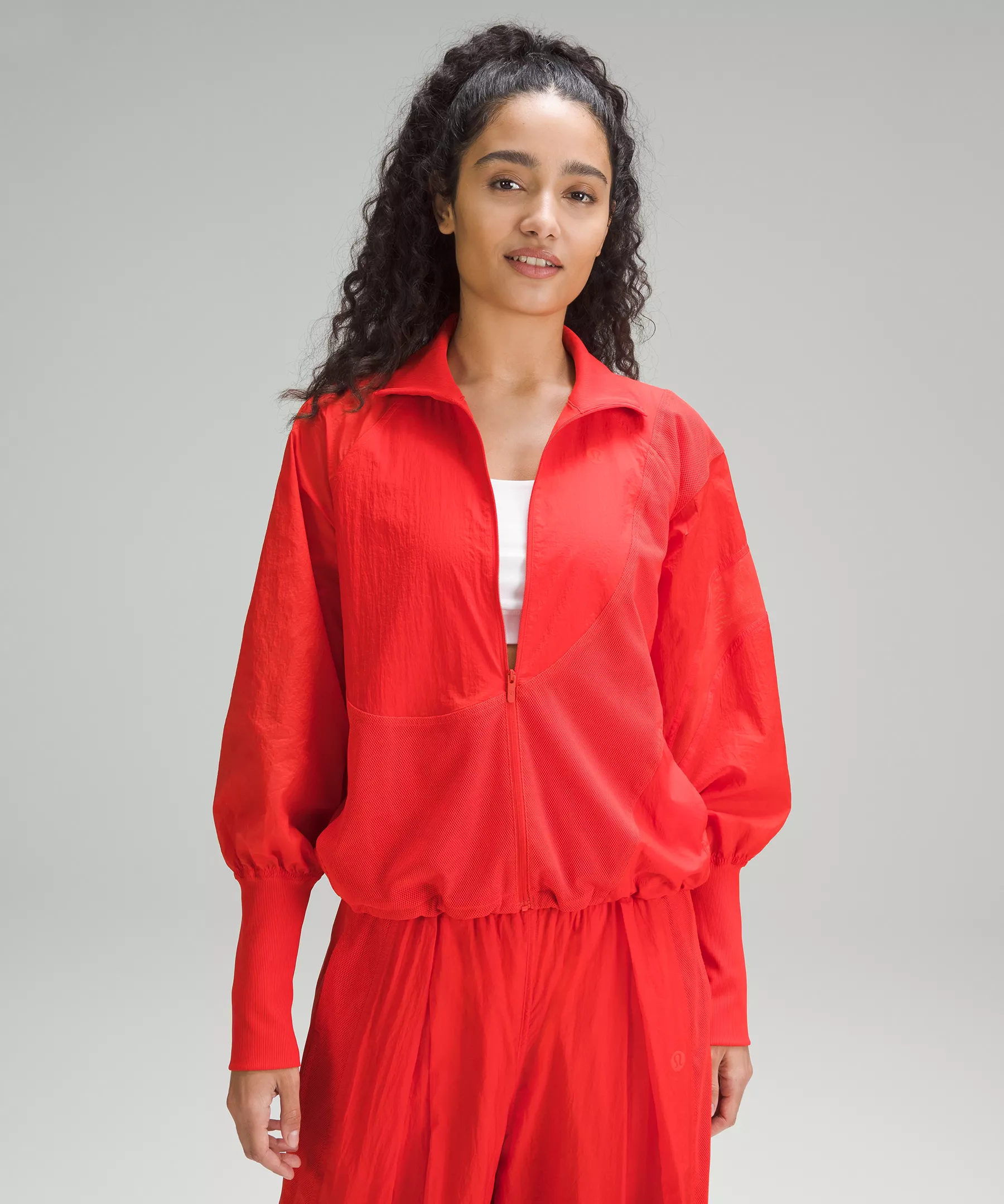 Lightweight Tennis Full-Zip Track Jacket Hot Heat