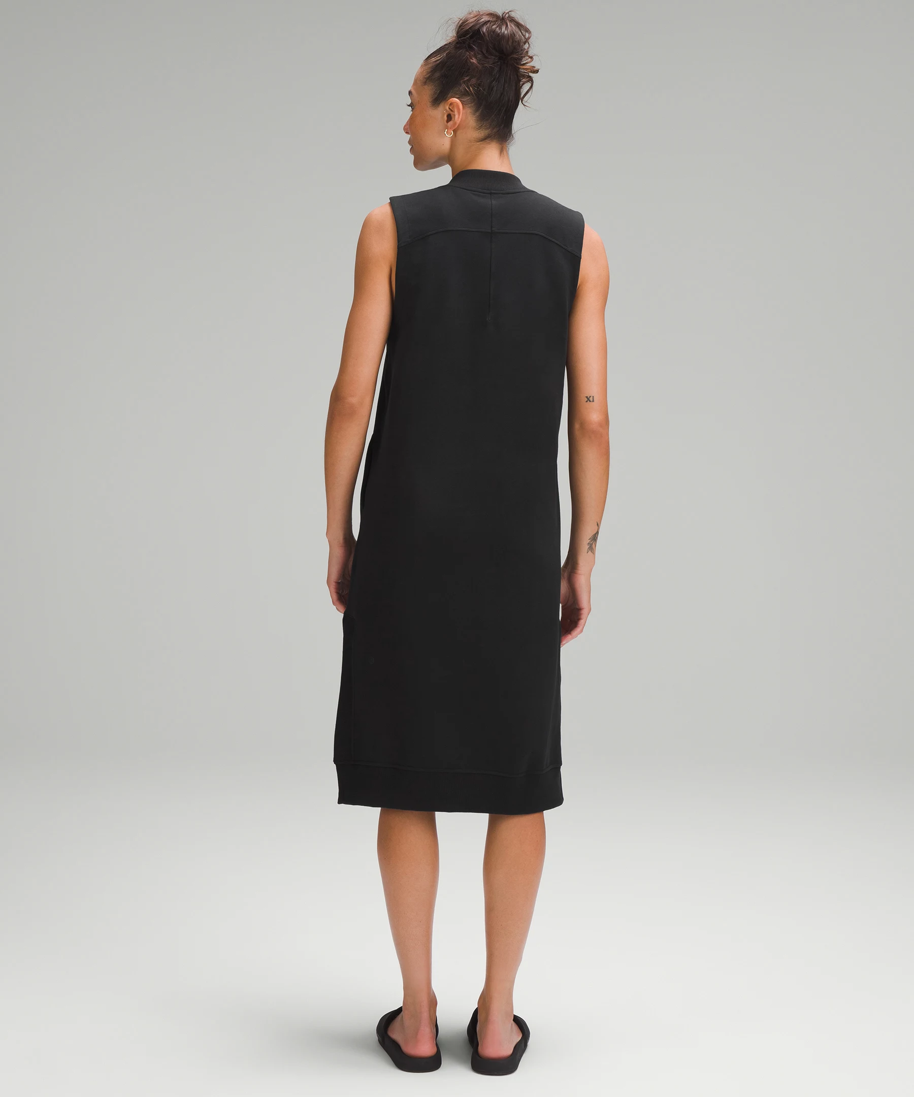 Sleeveless French Terry Dress *Online Only Black