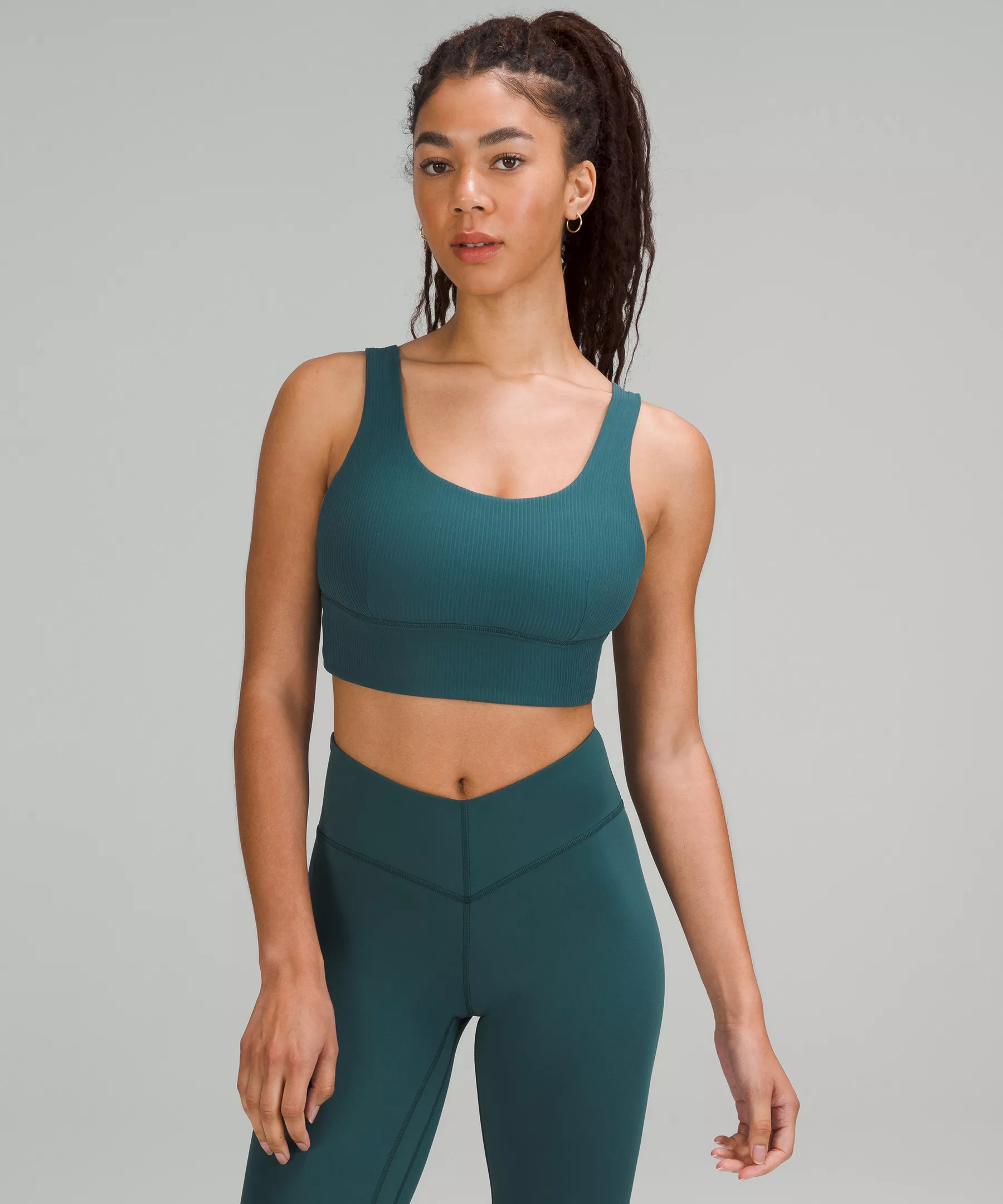lululemon Align™ Ribbed Bra *Light Support C/D Cup Green Jasper