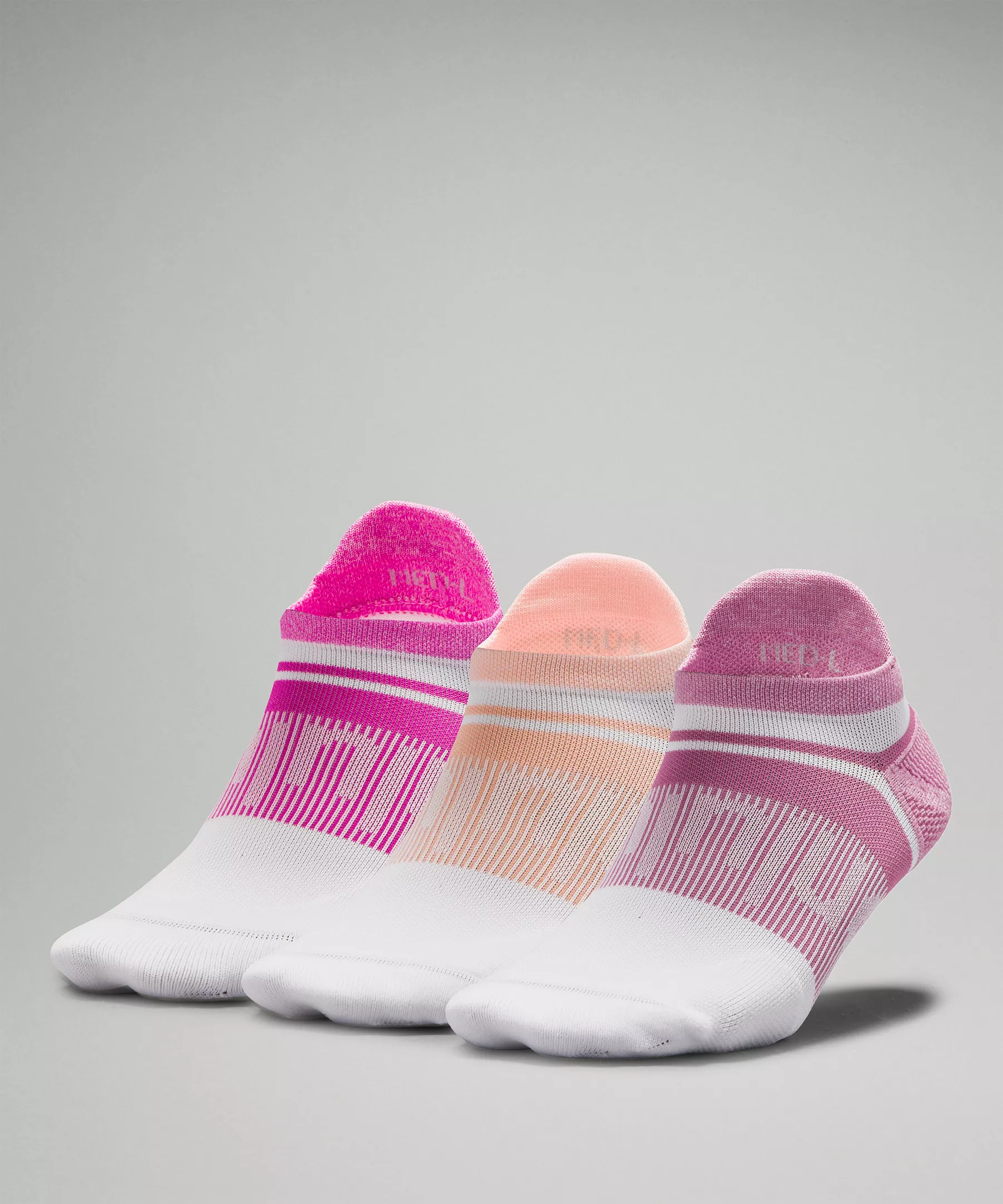 Women's Power Stride Tab Sock 3 Pack *Multi-Colour Velvet Dust/Melon Sorbet/Sonic Pink