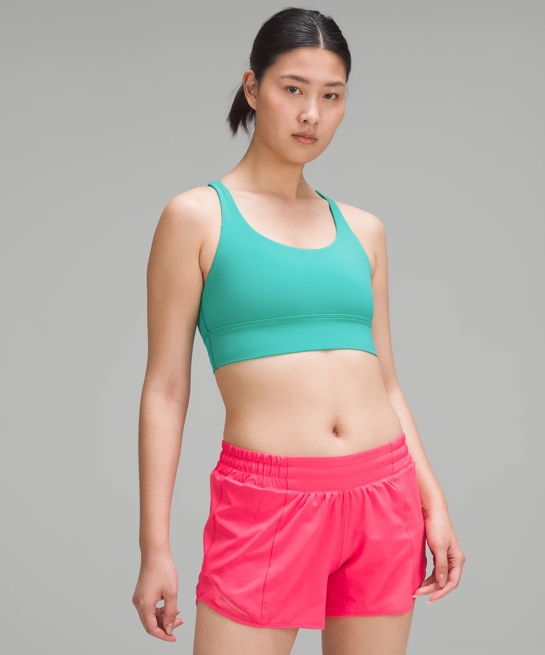 lululemon Energy Longline Bra *Medium Support, B–D Cups Kelly Green