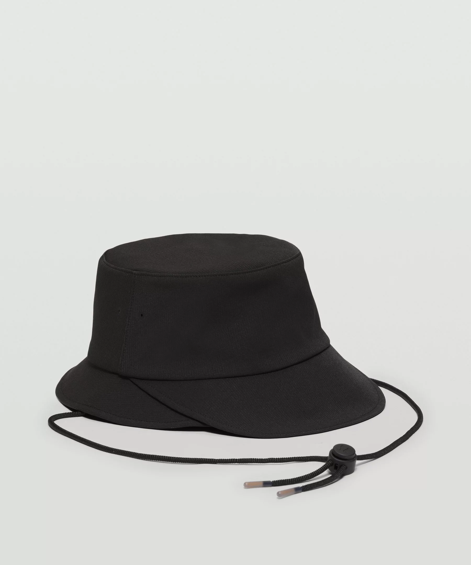Women's Wide-Brim Bucket Hat with Strap *Online Only Black