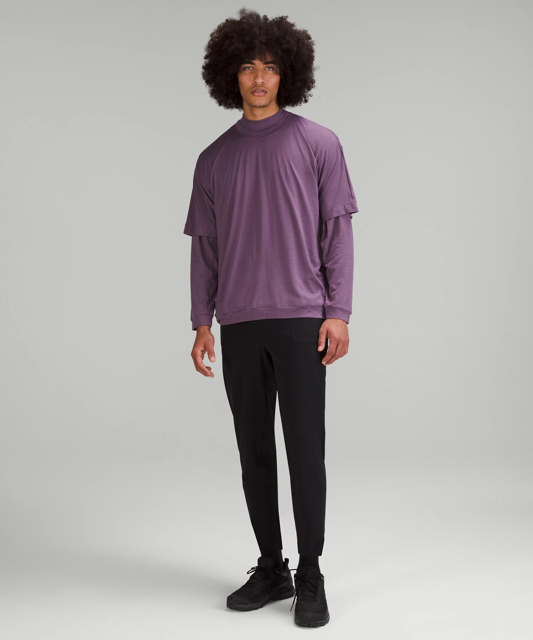 lululemon lab Merino Wool-Blend T-Shirt Dusty Amethyst