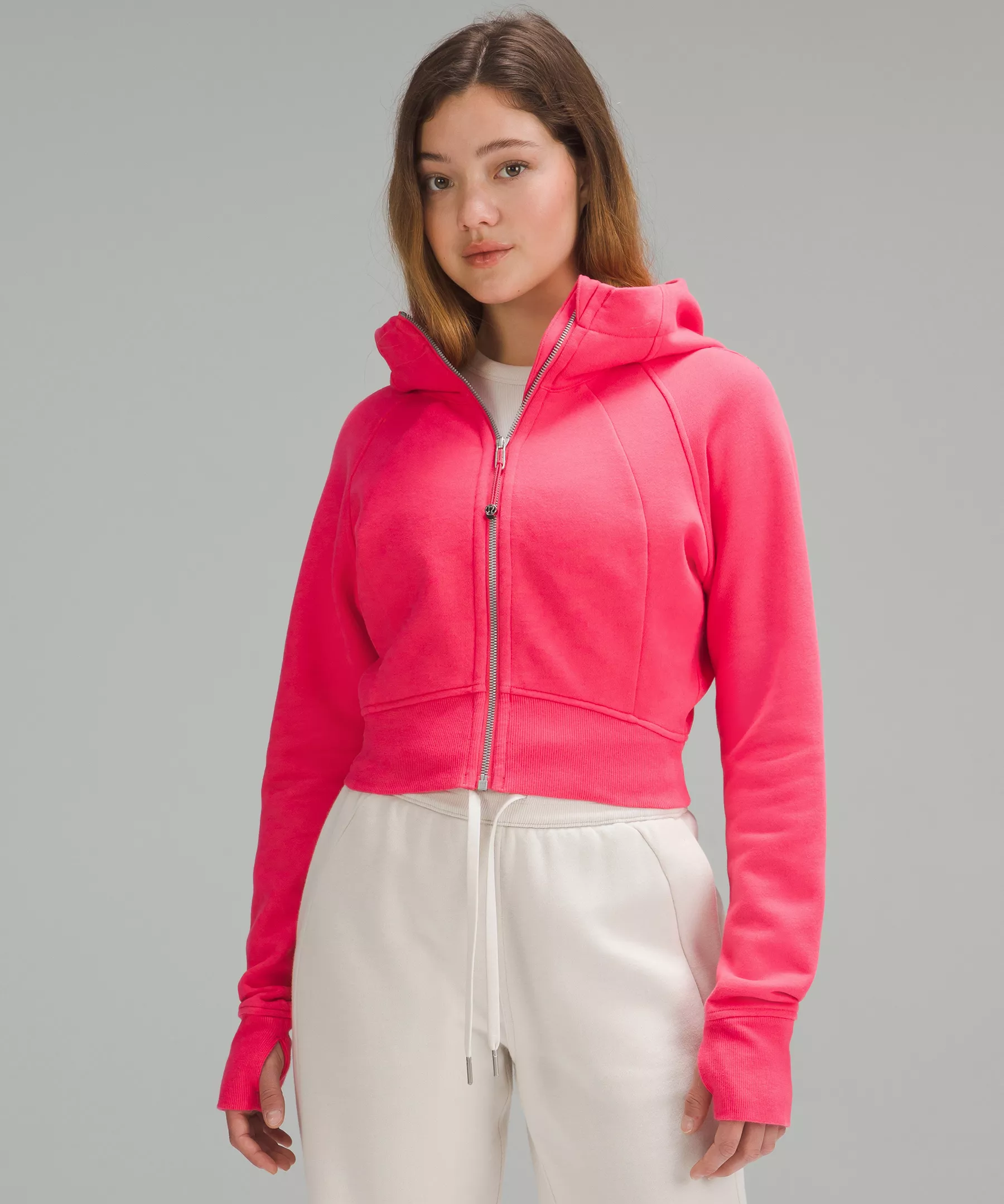 Scuba Full-Zip Cropped Hoodie lip gloss