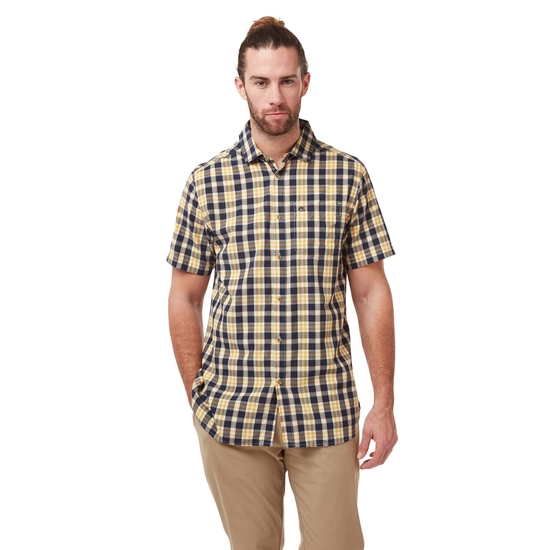 Jose Short Sleeved Shirt | Steel Blue Check