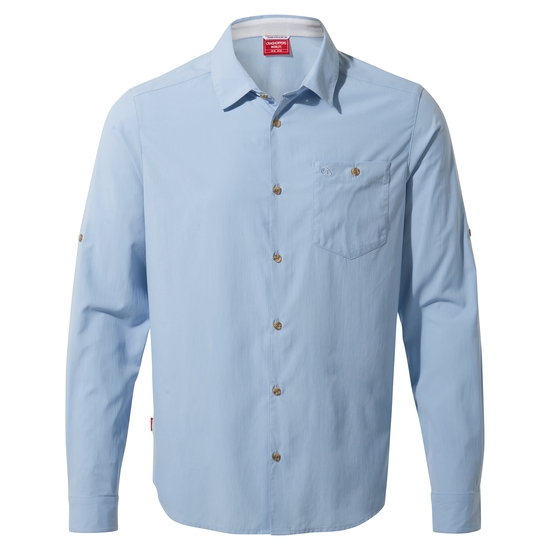 Men's Nosilife Nuoro Long Sleeved Shirt | Harbour Blue