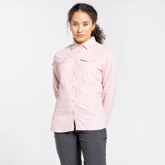 Women's Nosilife Adventure II Long Sleeved Shirt | Pink Clay
