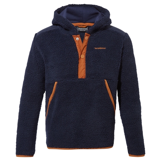 Kid's Mitson Hooded Overhead | Blue Navy