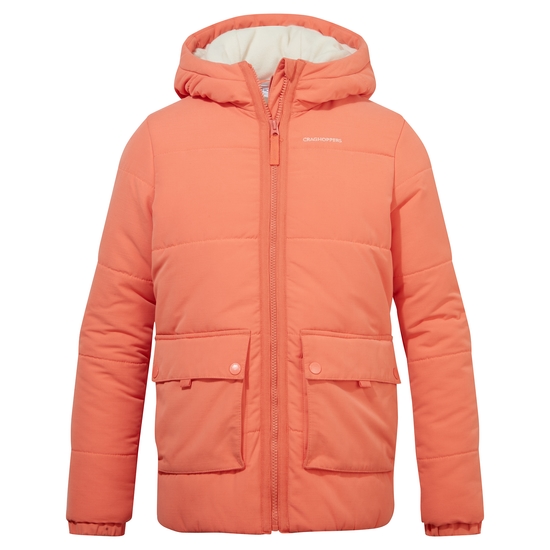 Kid's Sara Insulated Hooded Jacket | Fusion Coral