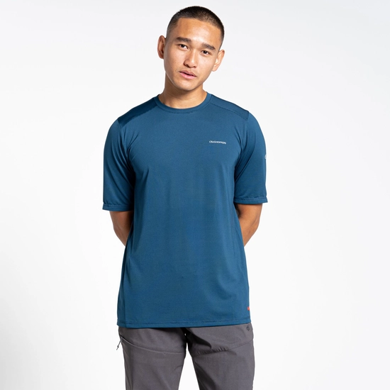 Men's Belardo Short Sleeved T-Shirt | Poseidon Blue