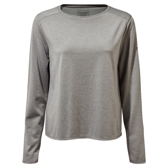 First Layer Long Sleeved T-Shirt | Soft Grey Marl