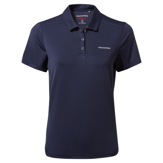 Women's Nosilife Pro Short Sleeved Polo | Blue Navy