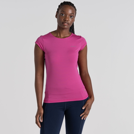 Women's Atmos Short Sleeved T-Shirt | Fuchsia